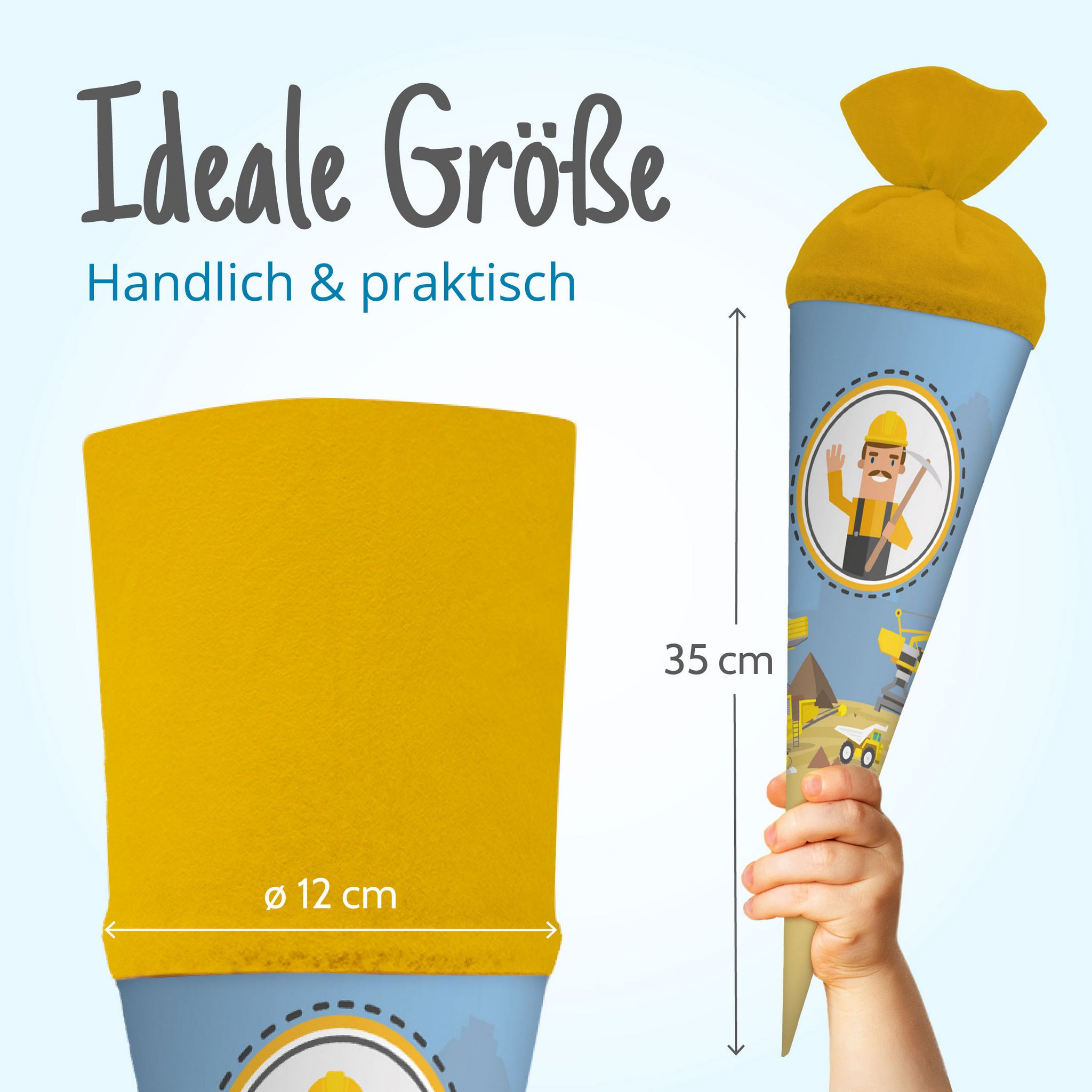 itenga Geschwister Schult�te 35cm "Baustelle Bagger Kran"
