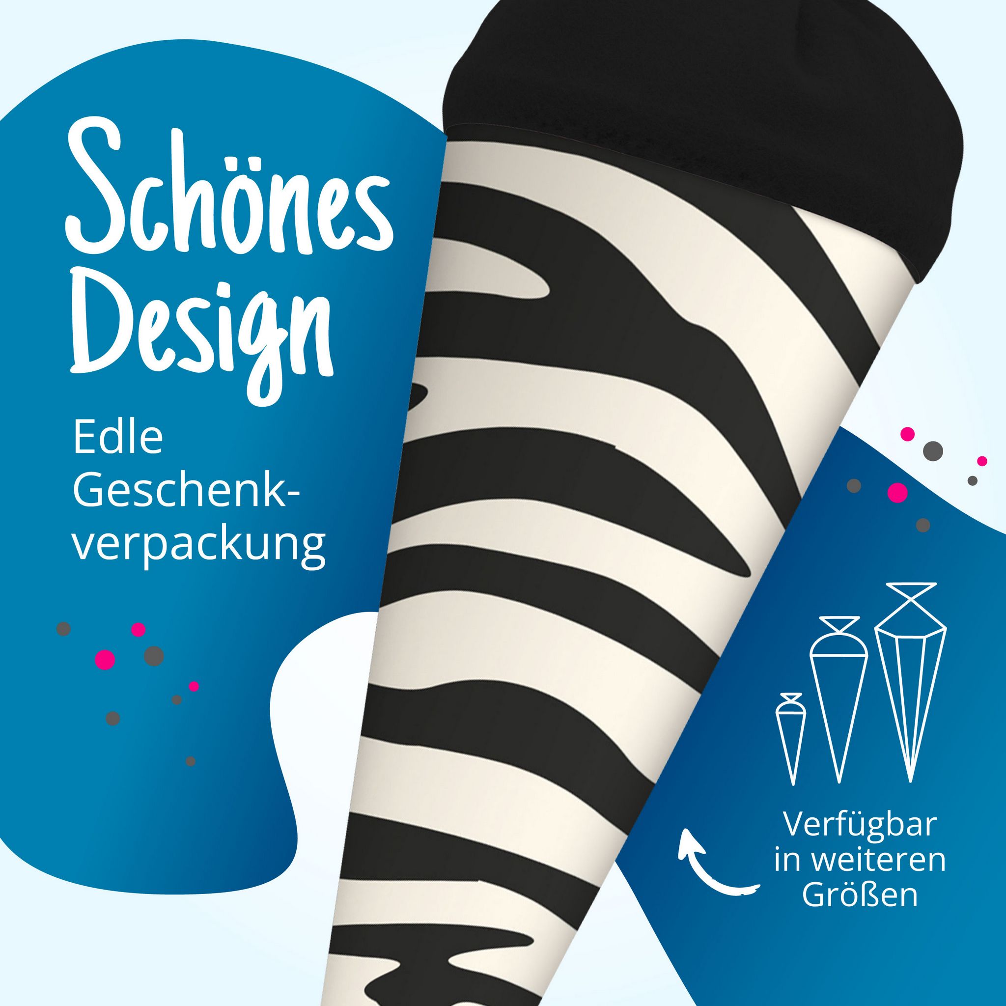 itenga Geschwister Schult�te 35cm "Tiermuster Zebra"