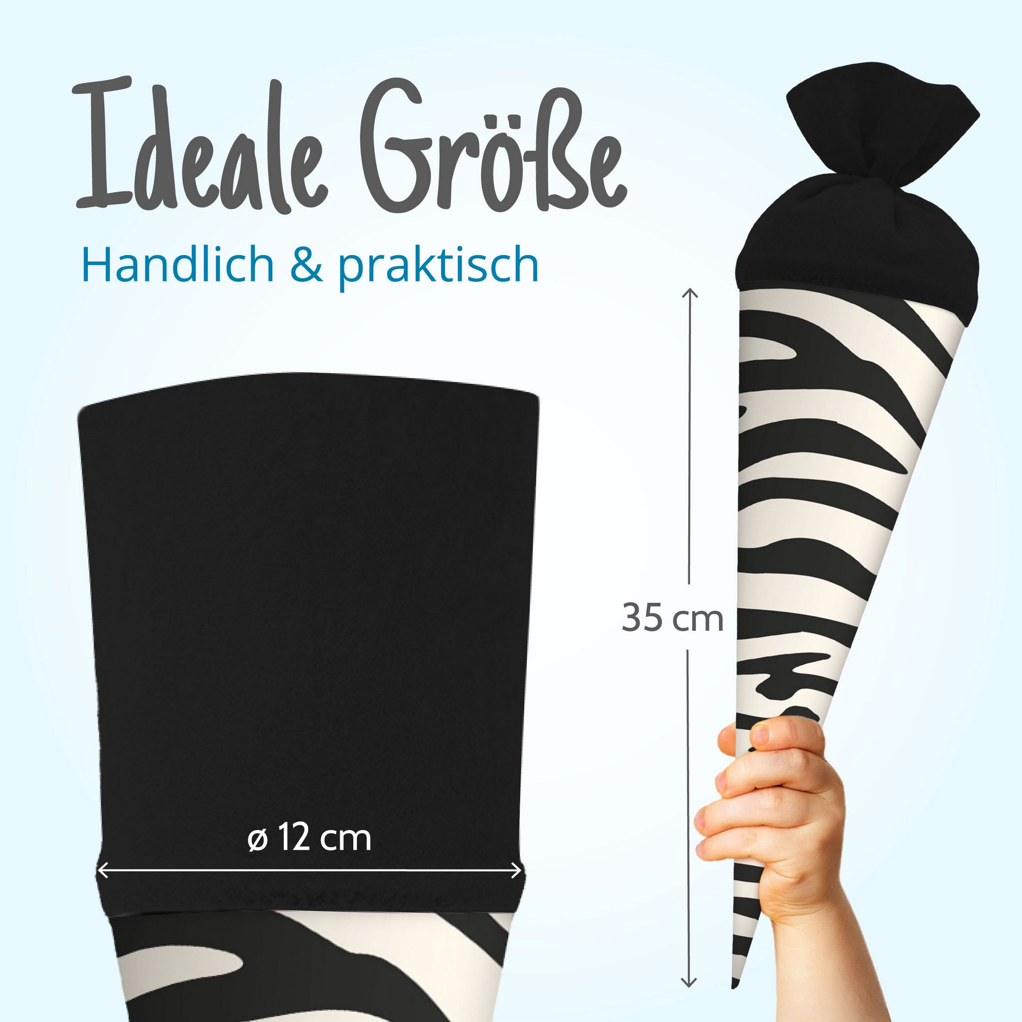 itenga Geschwister Schult�te 35cm "Tiermuster Zebra"