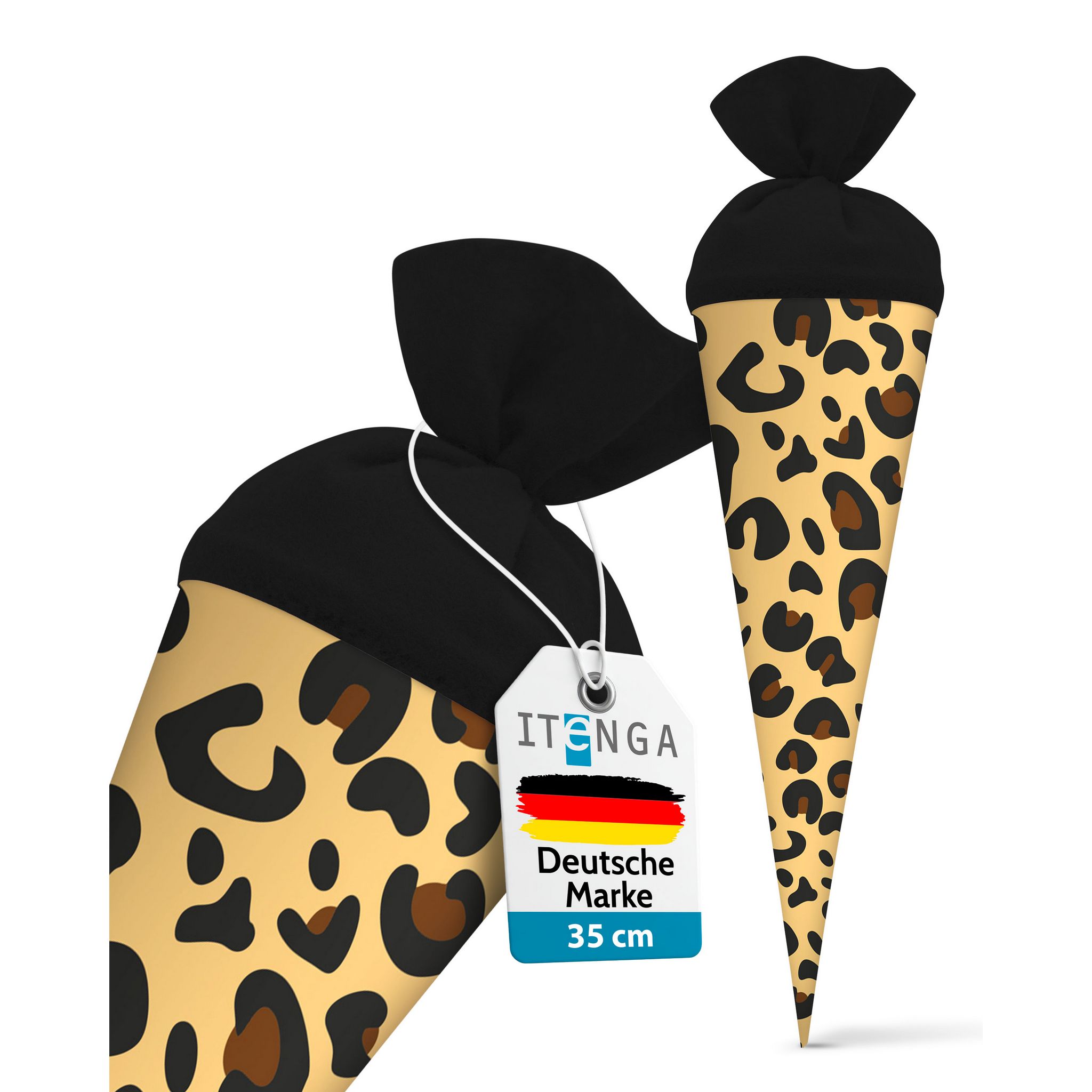 itenga Geschwister Schult�te 35cm "Tiermuster Leopard"