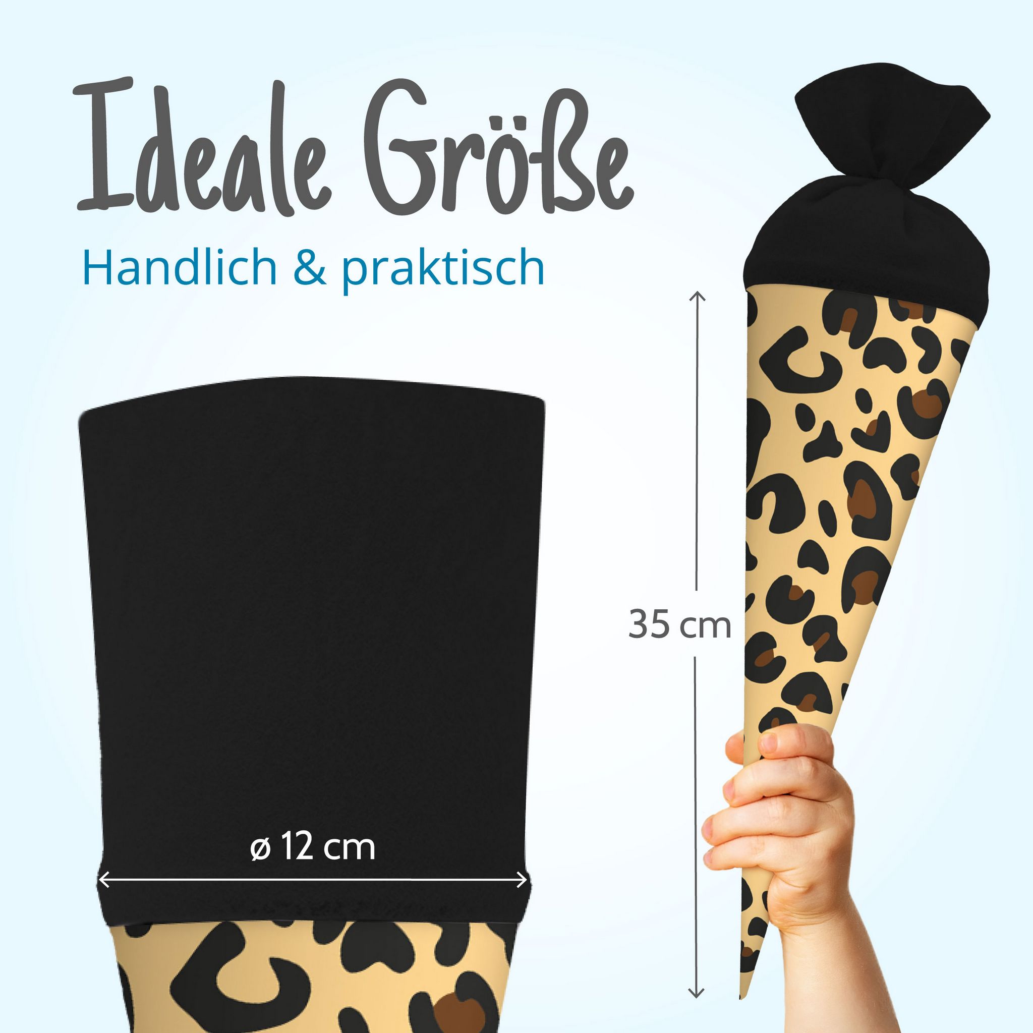 itenga Geschwister Schult�te 35cm "Tiermuster Leopard"