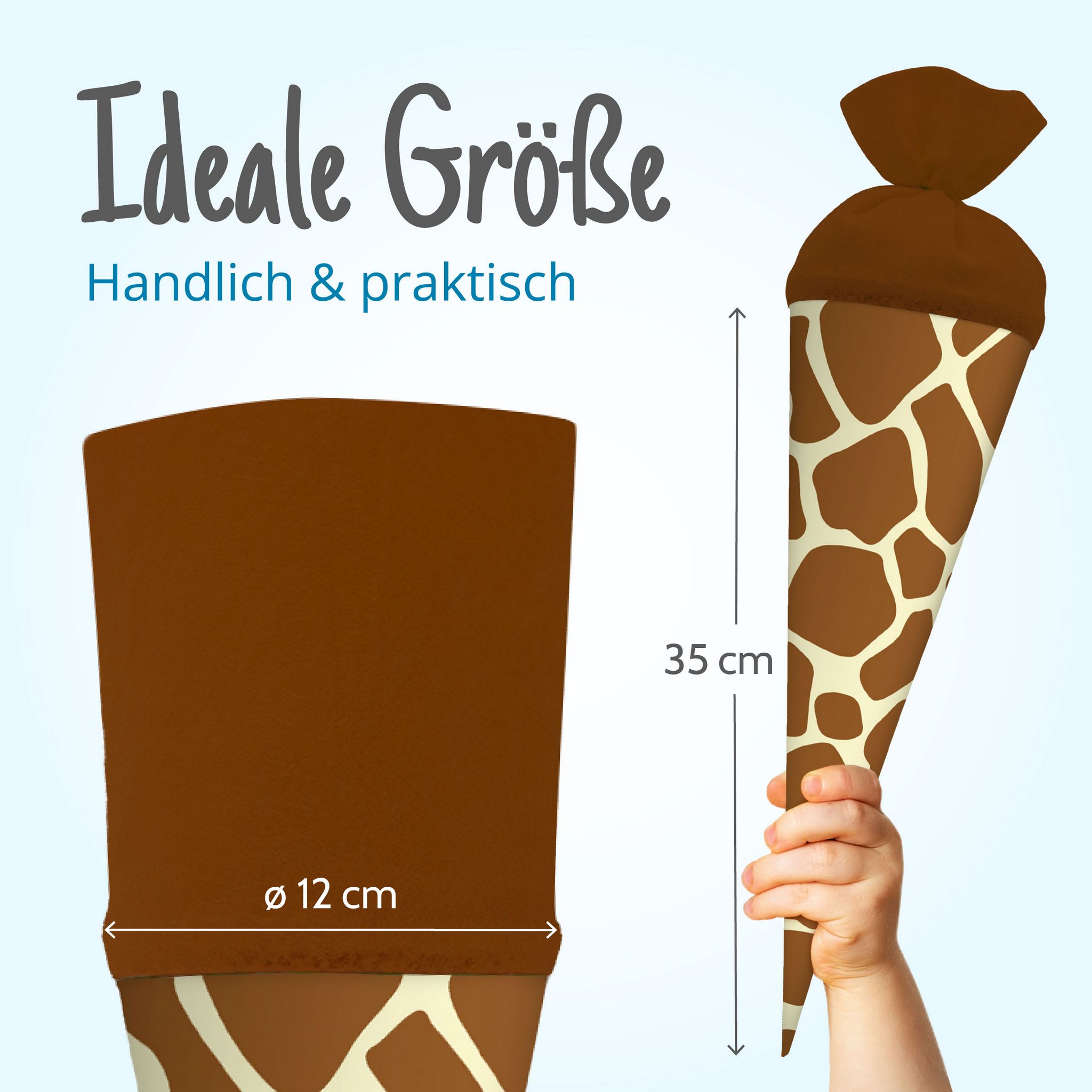 itenga Geschwister Schult�te 35cm "Tiermuster Giraffe"