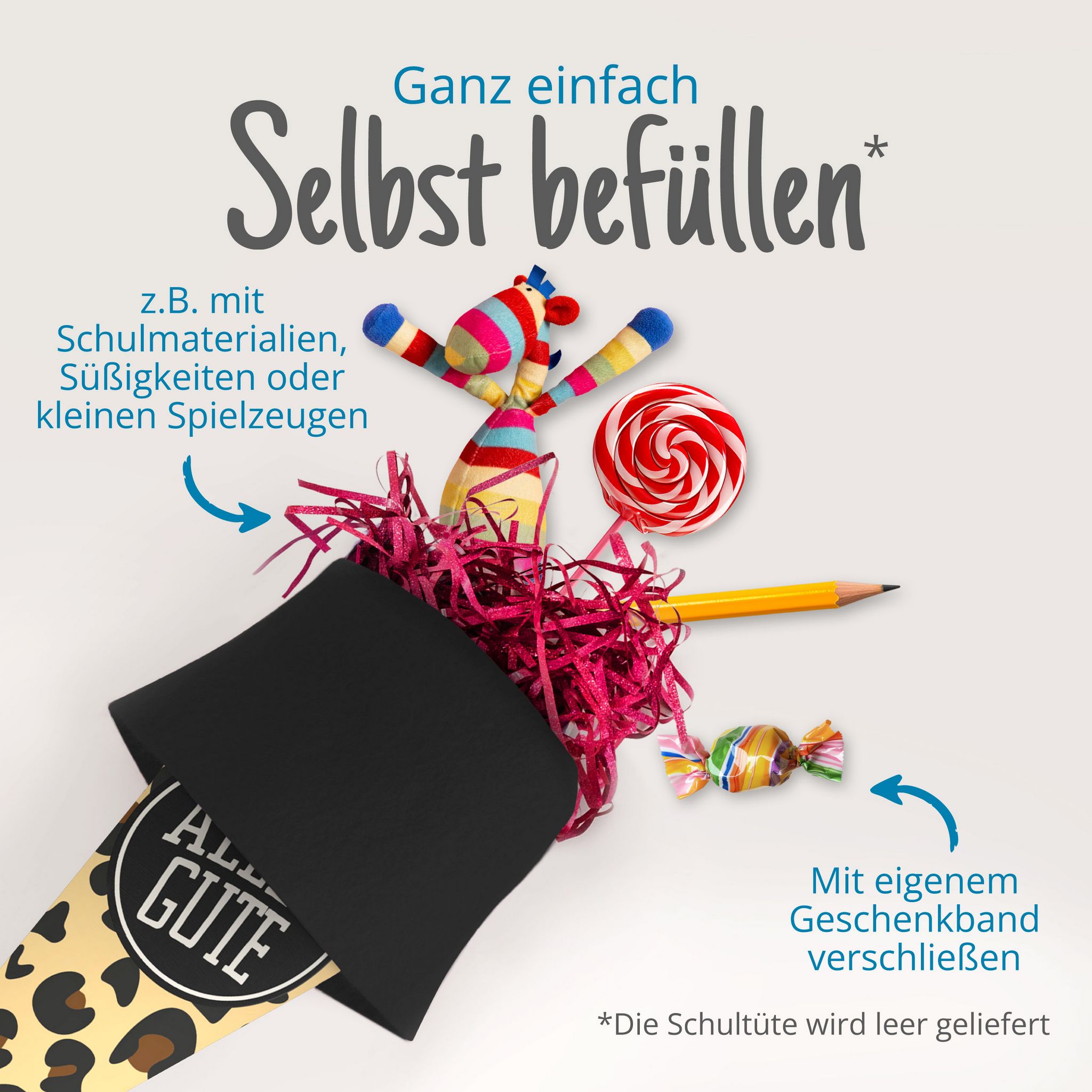 itenga Geschwister Schult�te 35cm Muster Leopard ALLES G...