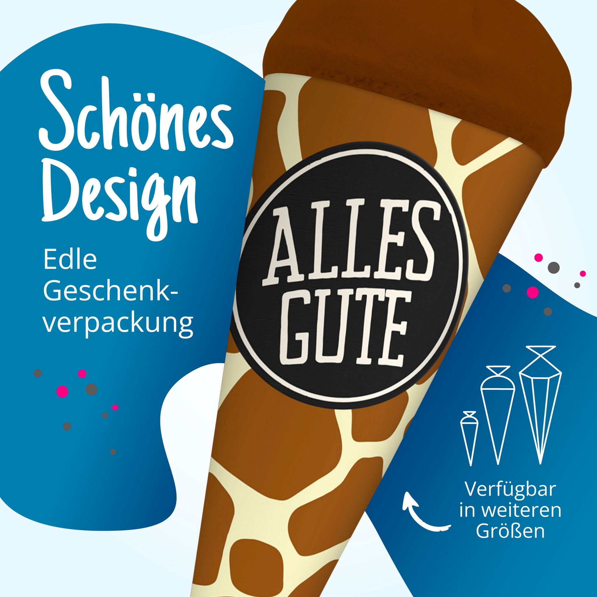 itenga Geschwister Schult�te 35cm Muster Giraffe ALLES G...