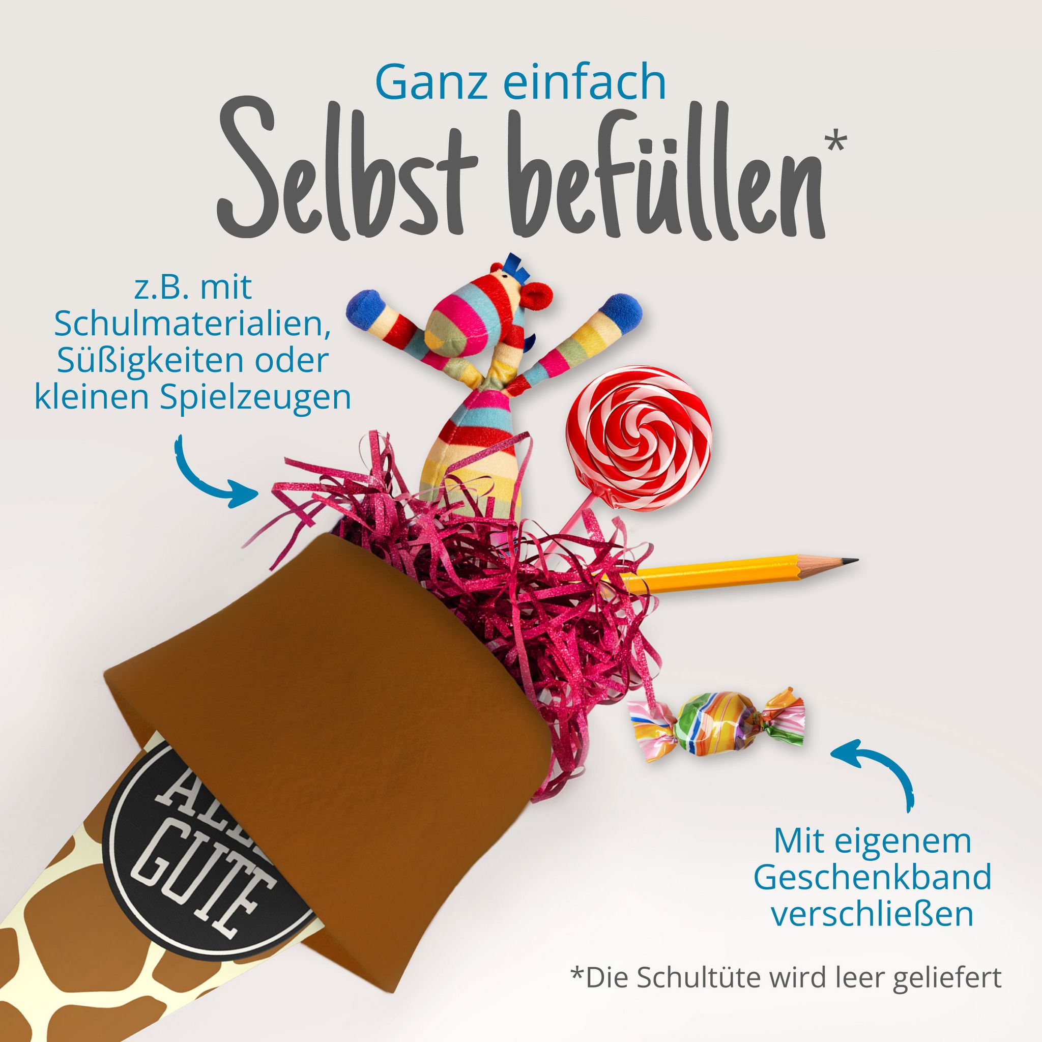 itenga Geschwister Schult�te 35cm Muster Giraffe ALLES G...