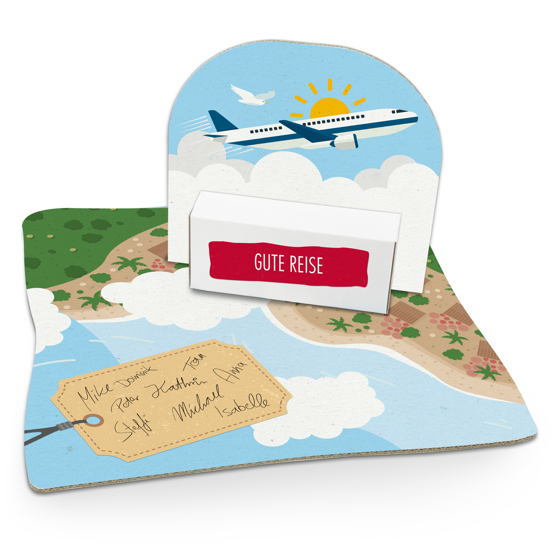 itenga Geldgeschenkverpackung Flugzeug (Motiv 47) mit Bo...