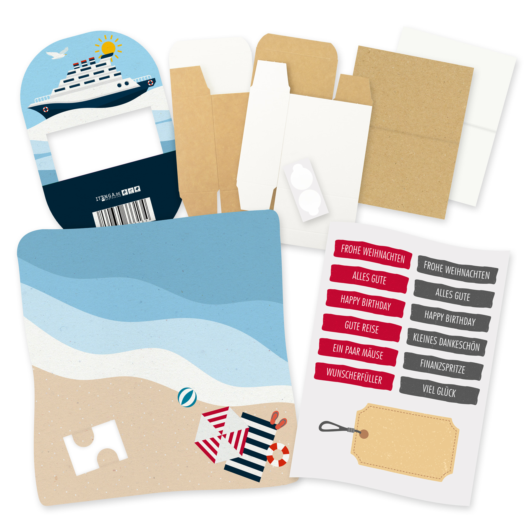 itenga Geldgeschenkverpackung Kreuzfahrtschiff (Motiv 48...