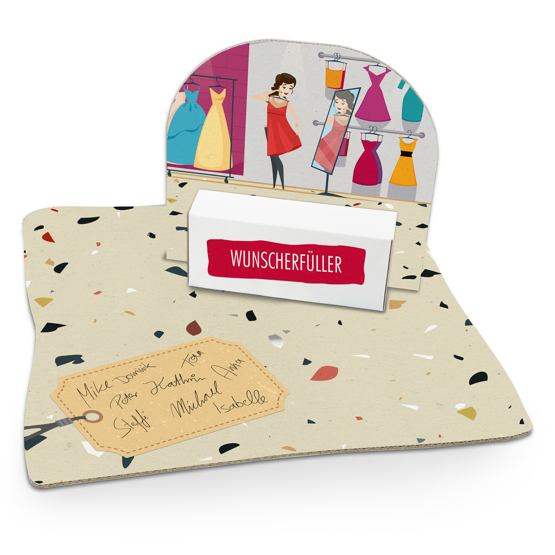 itenga Geldgeschenkverpackung Shopping (Motiv 50) mit Bo...