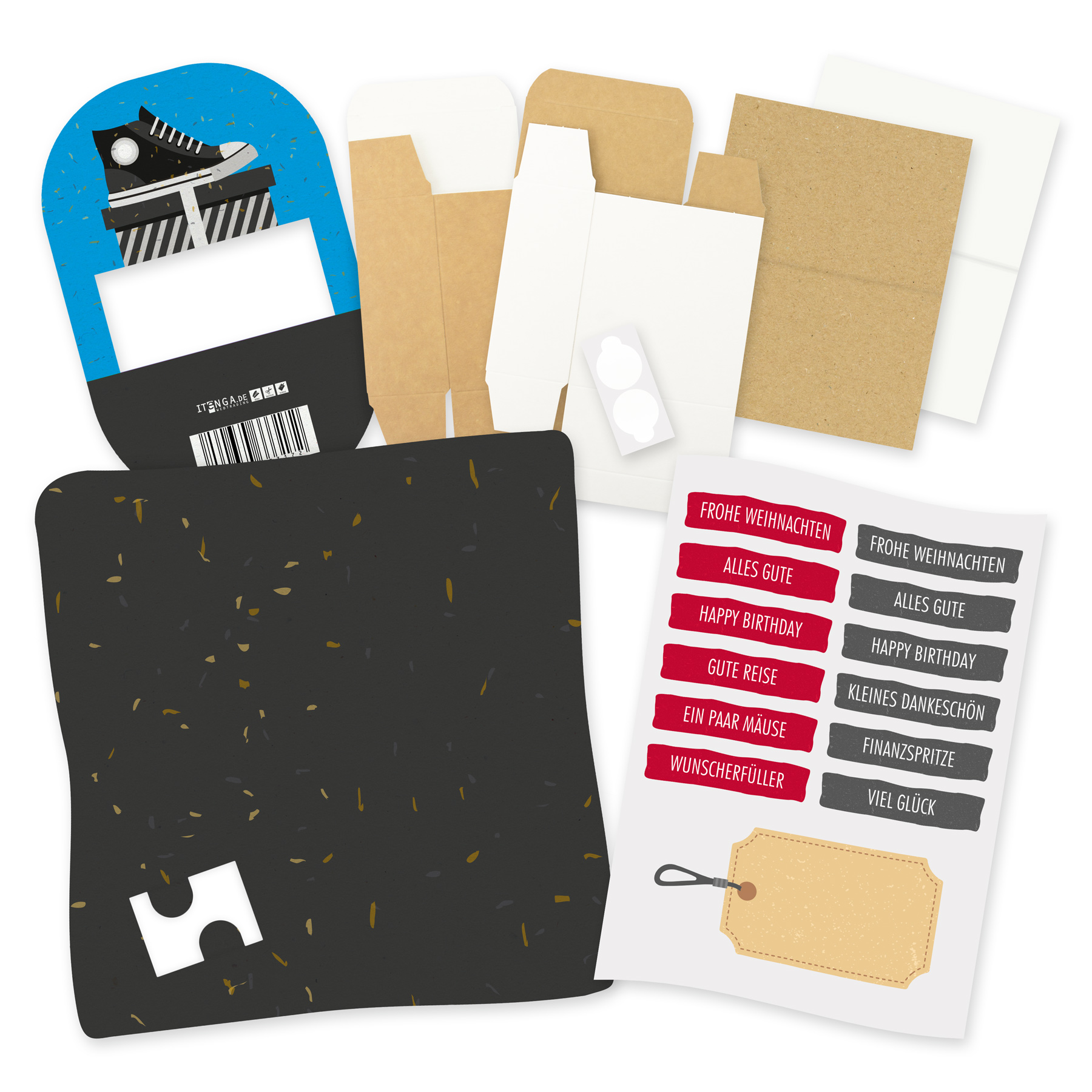 itenga Geldgeschenkverpackung Schuh Sneaker (Motiv 52) m...
