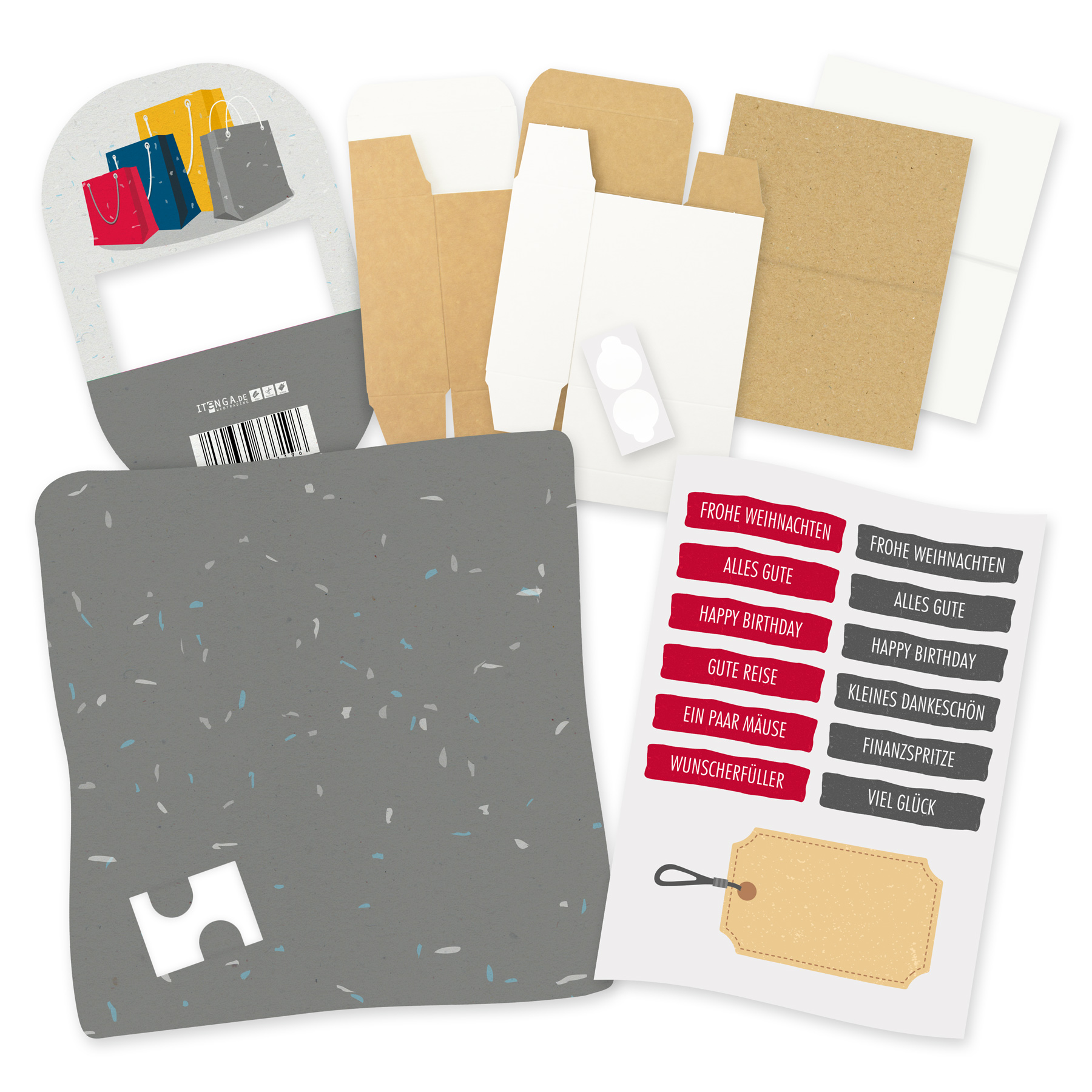 itenga Geldgeschenkverpackung Shopping Einkaufst�ten (Mo...
