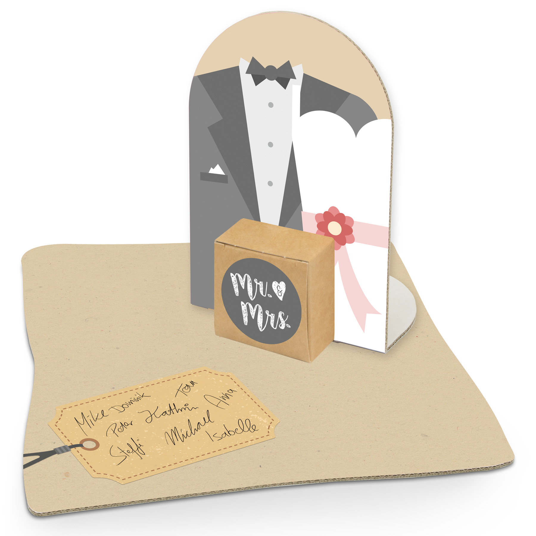 itenga Geldgeschenkverpackung Mr. & Mrs. Hochzeitspaar (...
