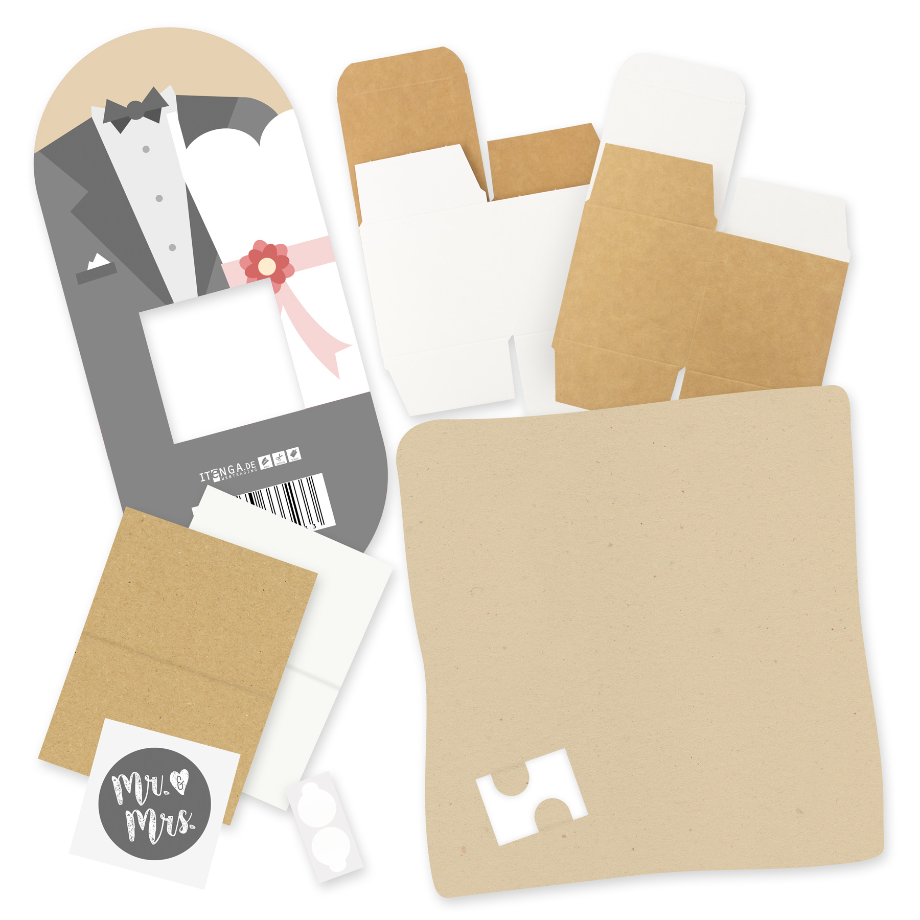 itenga Geldgeschenkverpackung Mr. & Mrs. Hochzeitspaar (...