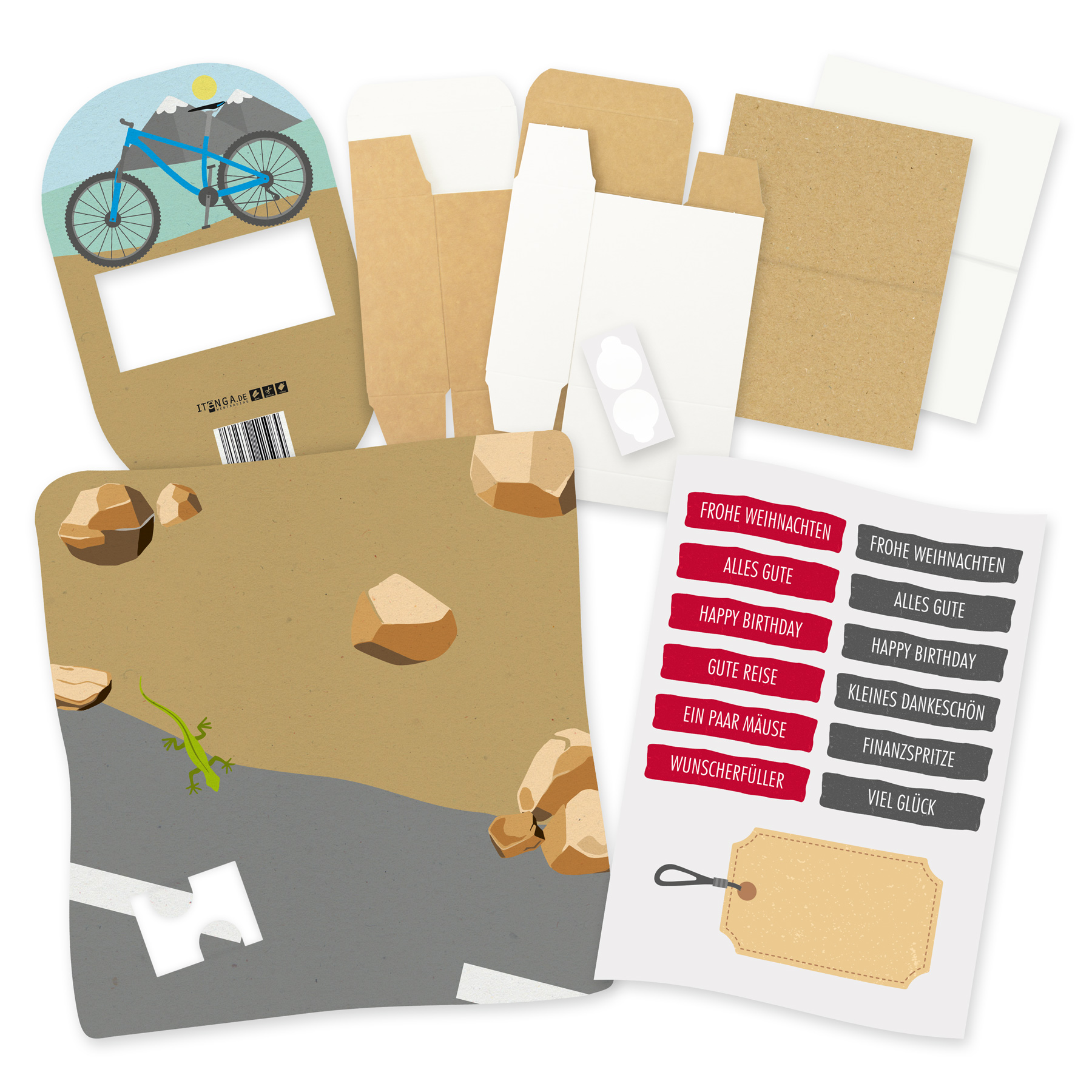 itenga Geldgeschenkverpackung Fahrrad modern (Motiv 59) ...