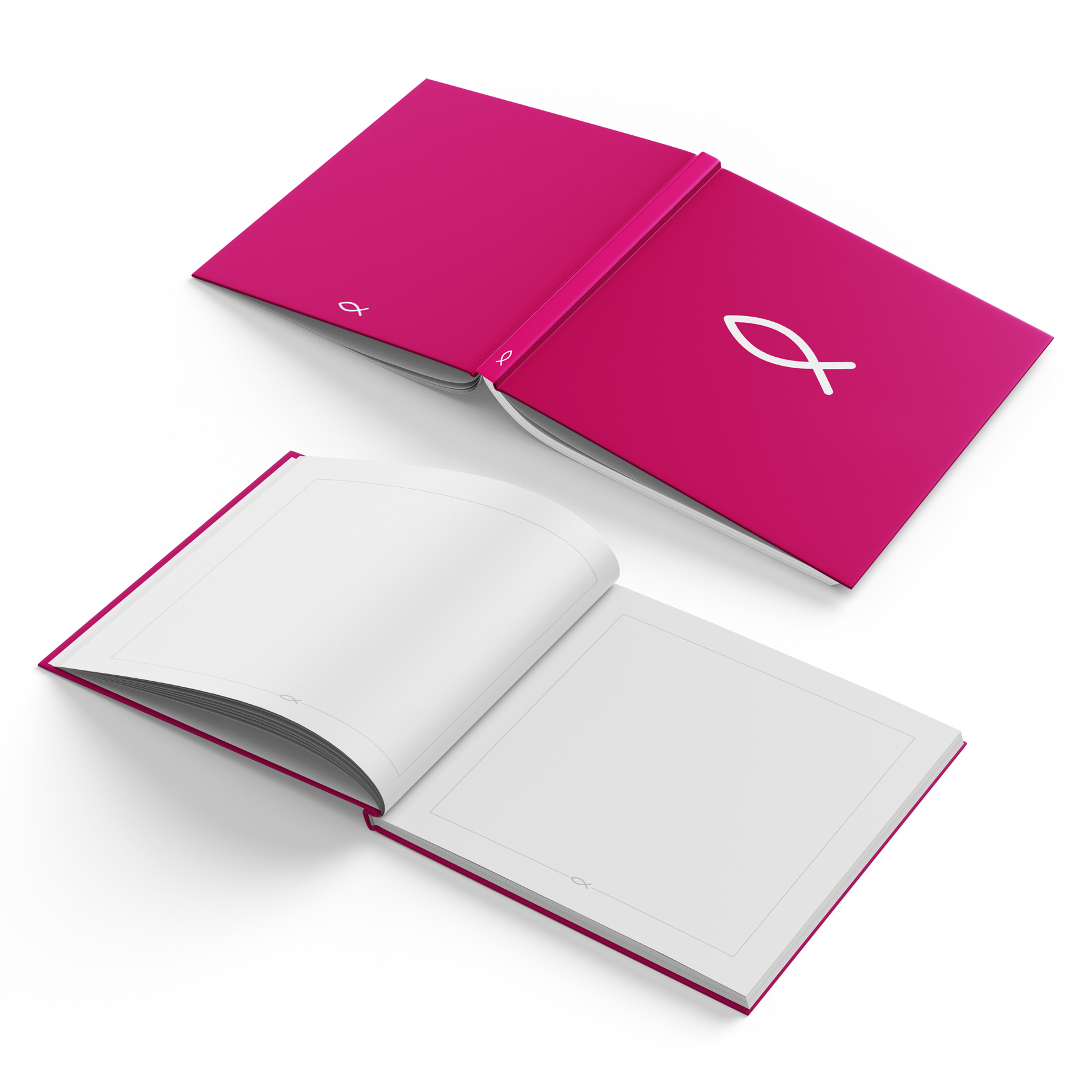 itenga G�stebuch Kommunion taufe "Fisch" 120 Seiten pink...