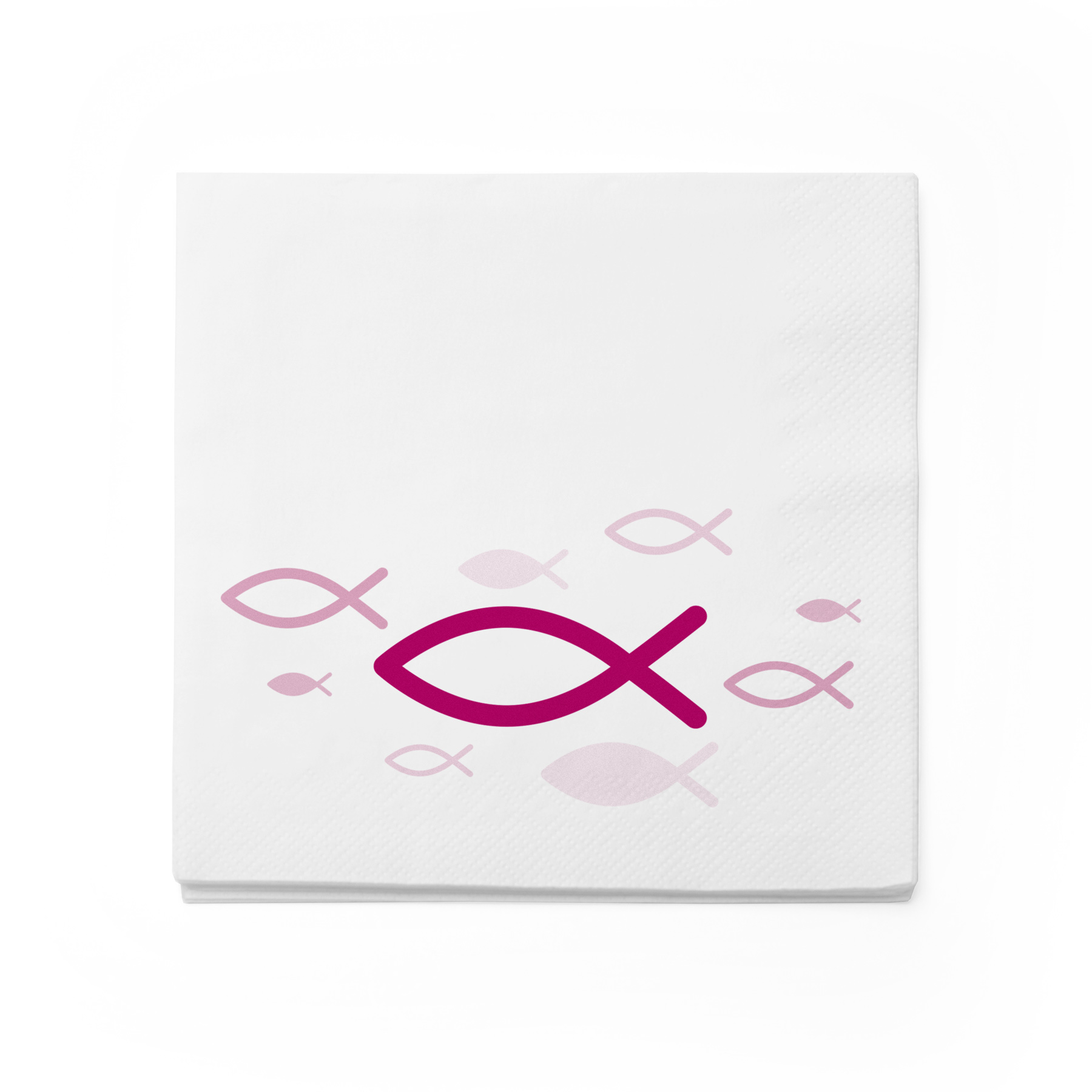 itenga Servietten Fisch WEI� Pink 30 x 30 cm 3-lagig 80 ...