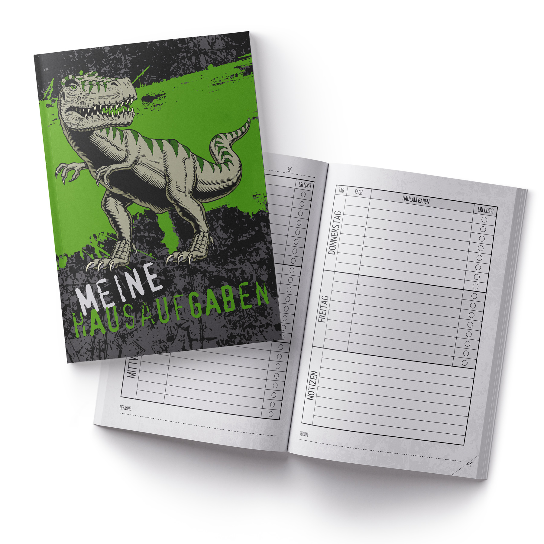 itenga Hausaufgabenheft T-Rex DIN A5, 96 Seiten 100g Nat...