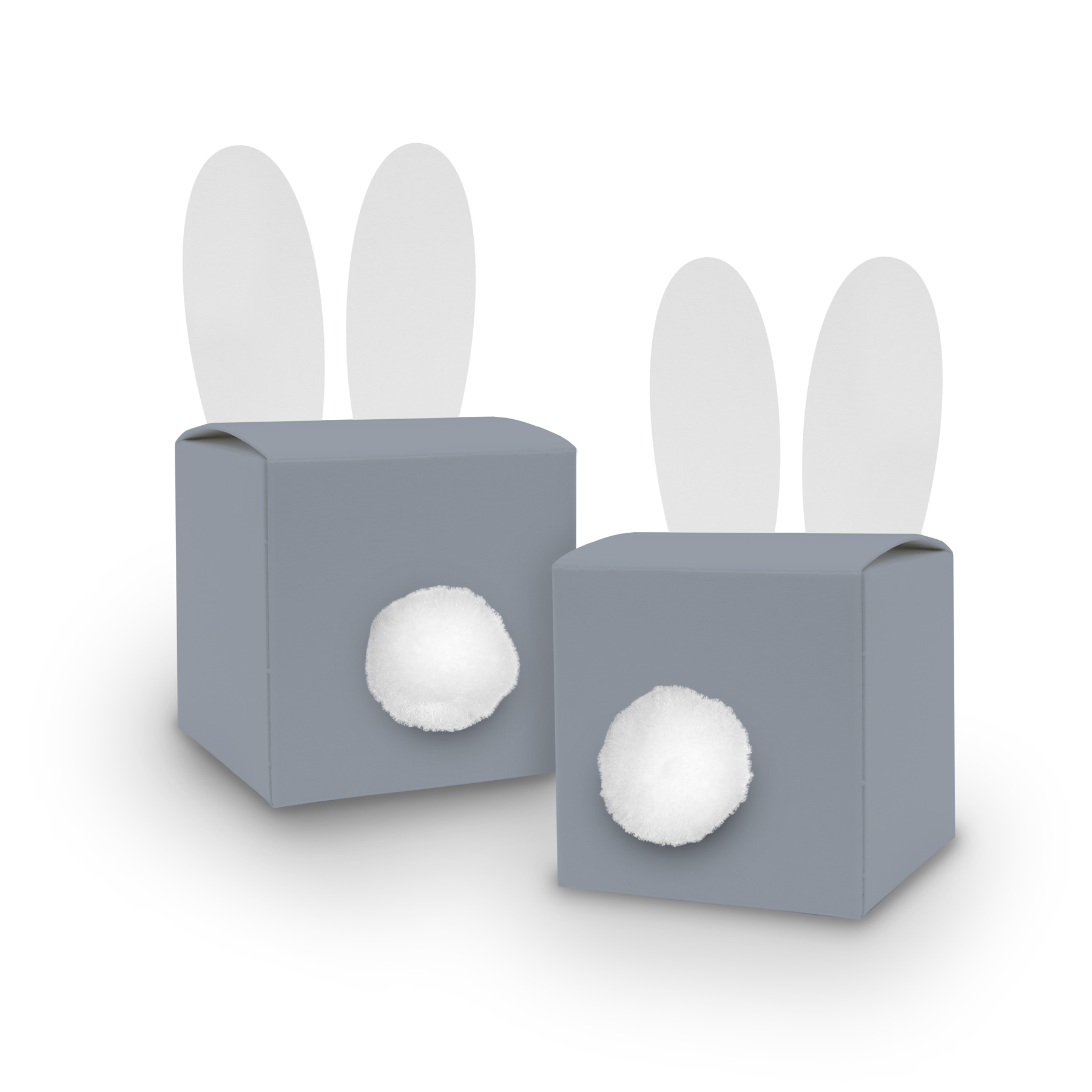 itenga 6x Osterhasenboxen mit Bommel W�rfel 6,5 cm x 6,5...