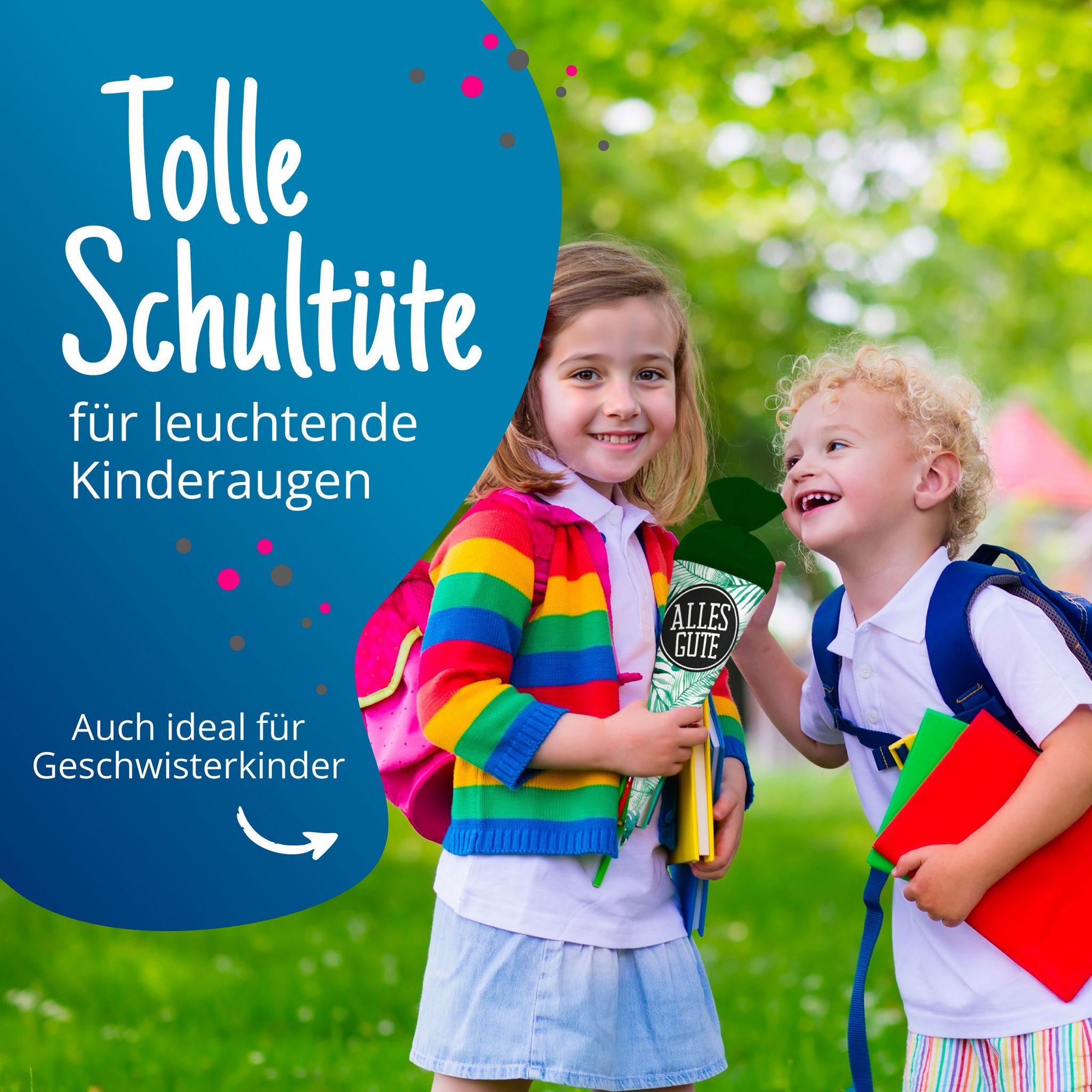 itenga Geschwister Schult�te 35 cm "Palmenbl�tter" mit A...