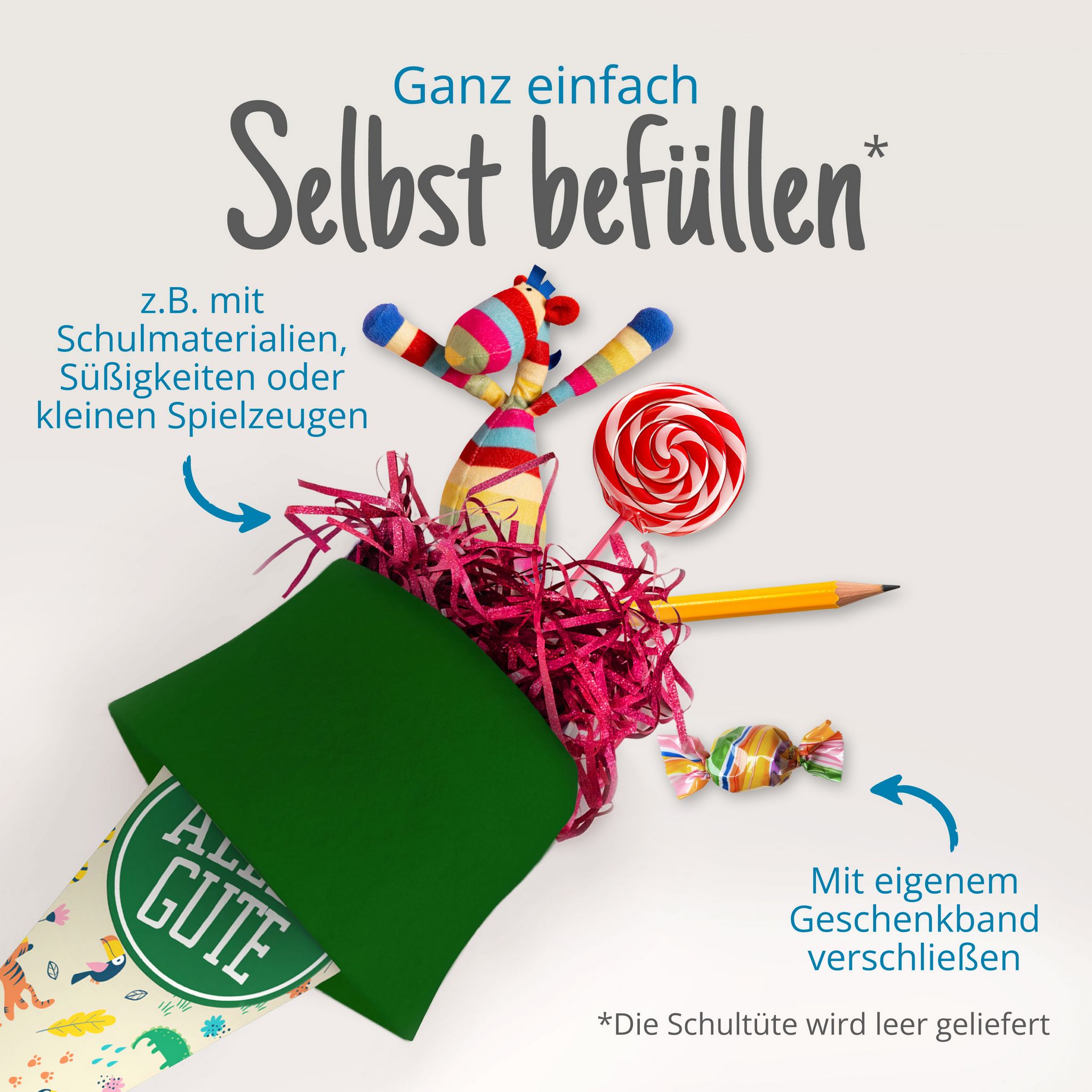 itenga Geschwister Schult�te 35cm "Dschungeltiere" mit A...