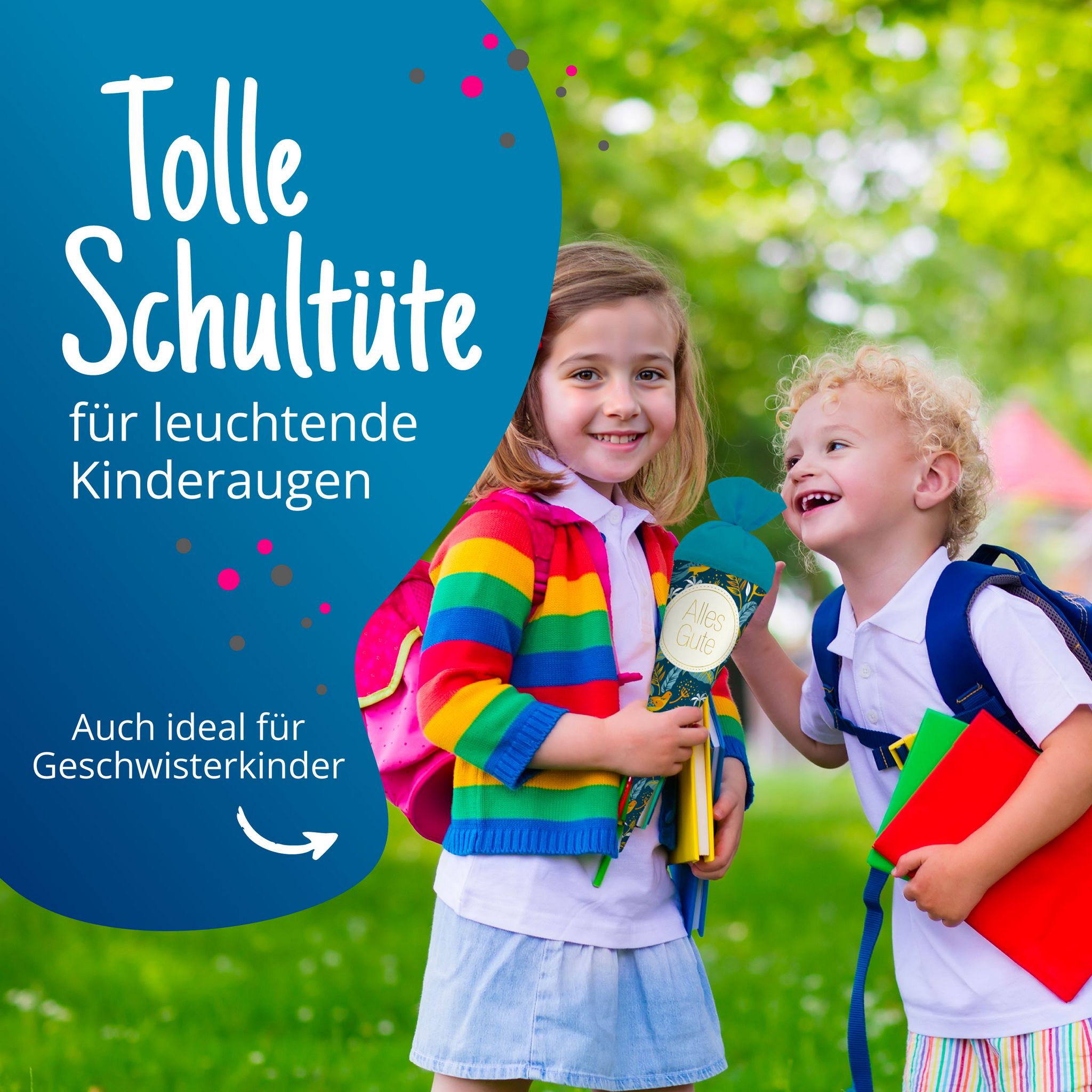 itenga Geschwister Schult�te 35cm "V�gel" mit Aufkleber ...