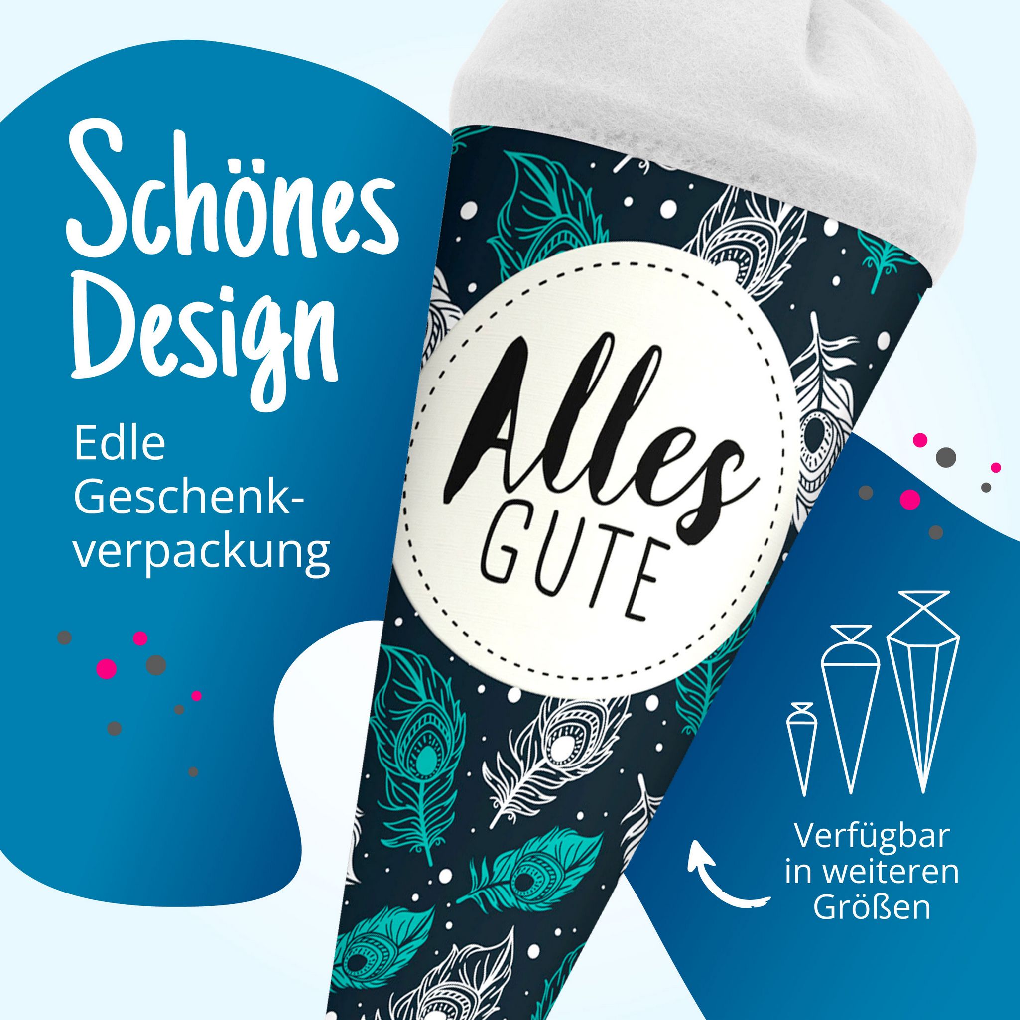 itenga Geschwister Schult�te 35cm "Federn" mit Aufkleber...