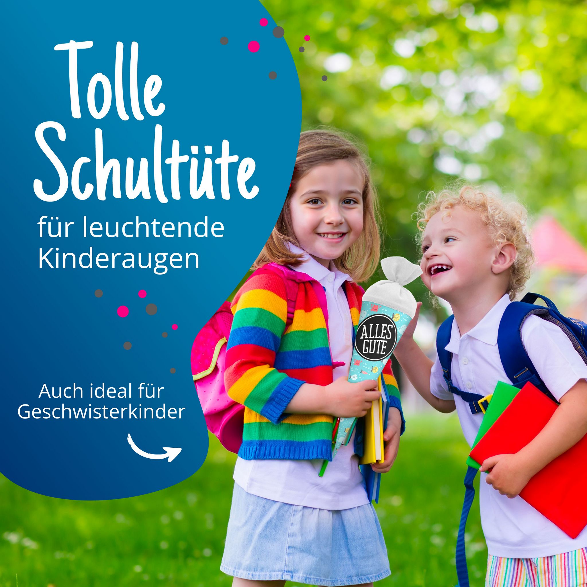 itenga Geschwister Schult�te 35cm "Fische" mit Aufkleber...