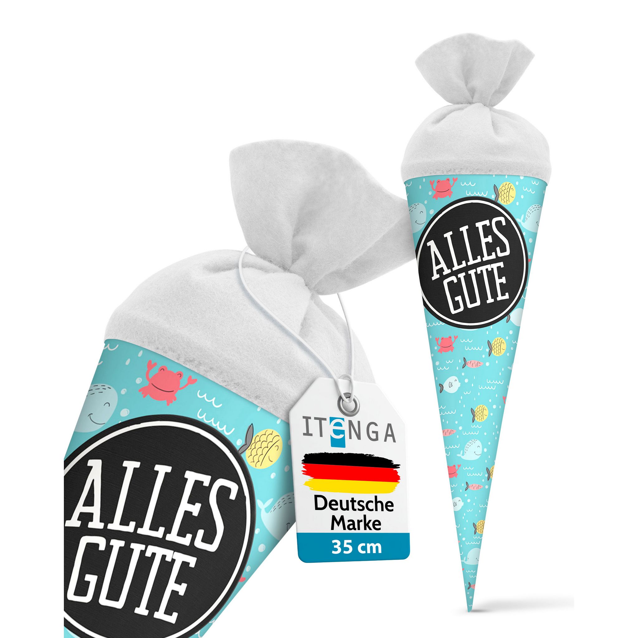 itenga Geschwister Schult�te 35cm "Fische" mit Aufkleber...