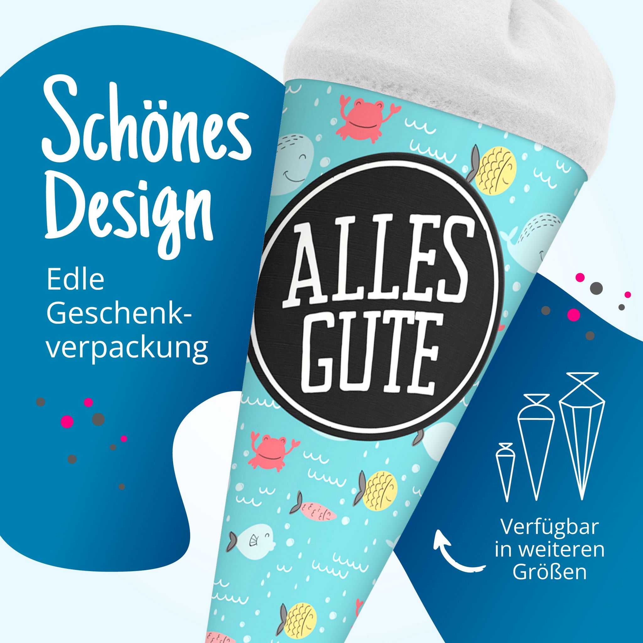 itenga Geschwister Schult�te 35cm "Fische" mit Aufkleber...