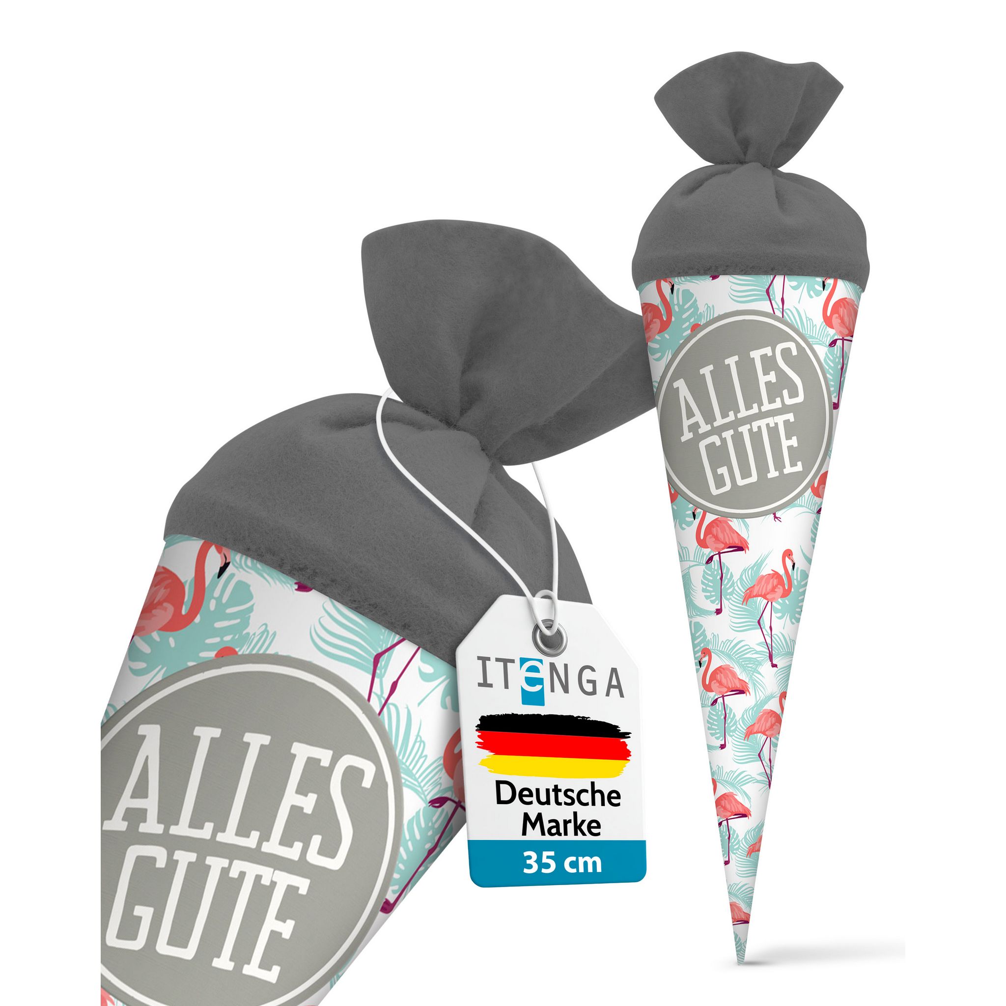 itenga Geschwister Schult�te 35cm "Flamingo" mit Aufkleb...