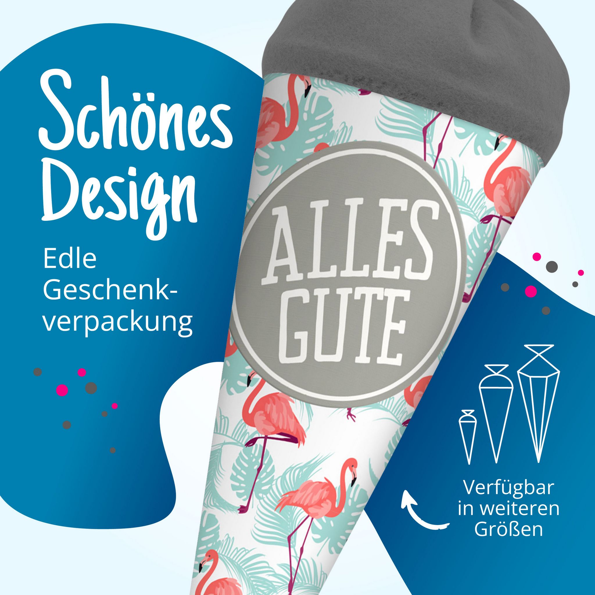itenga Geschwister Schult�te 35cm "Flamingo" mit Aufkleb...