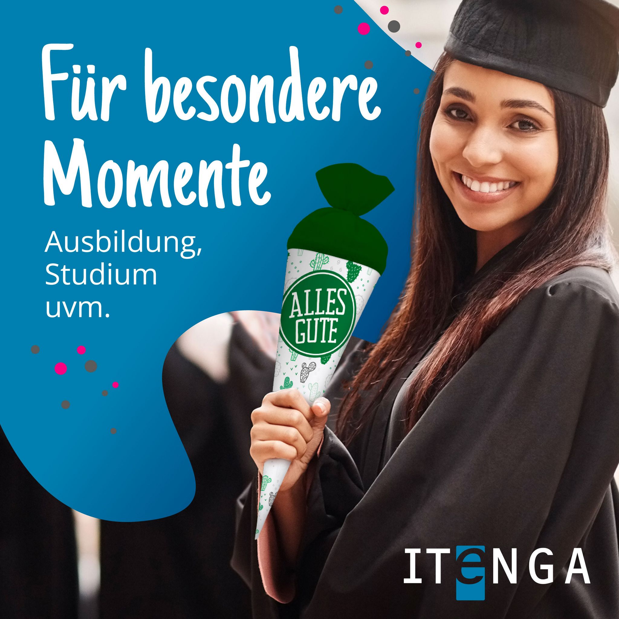 itenga Geschwister Schult�te 35cm "Kaktus" mit Aufkleber...