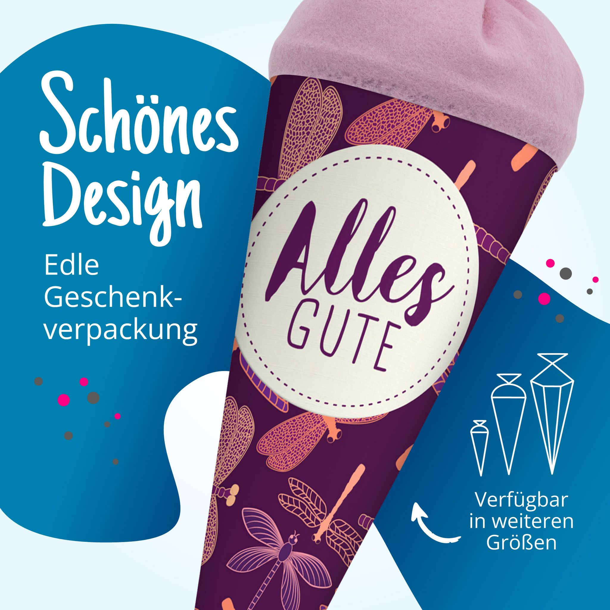 itenga Geschwister Schult�te 35cm "Libellen" mit Aufkleb...