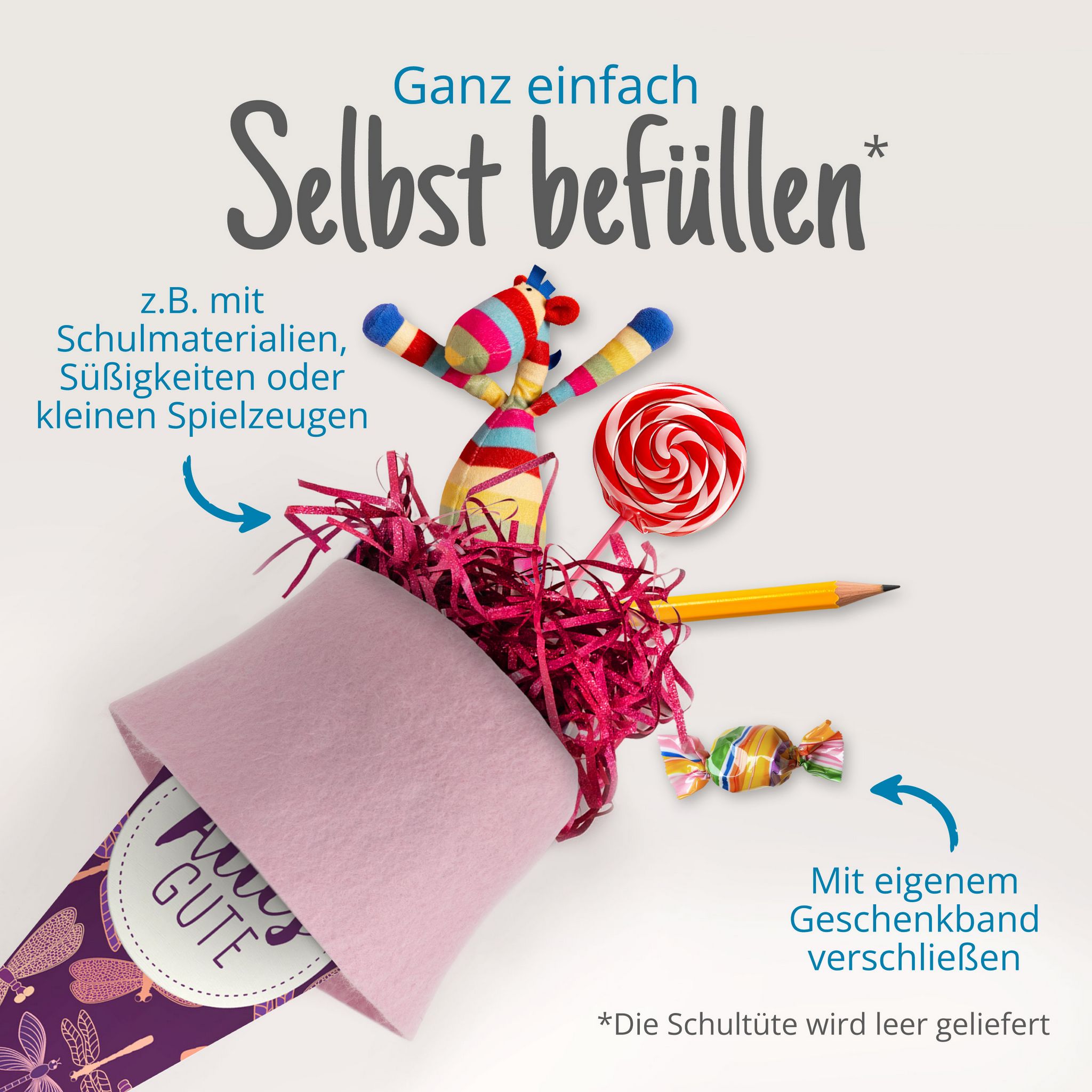 itenga Geschwister Schult�te 35cm "Libellen" mit Aufkleb...