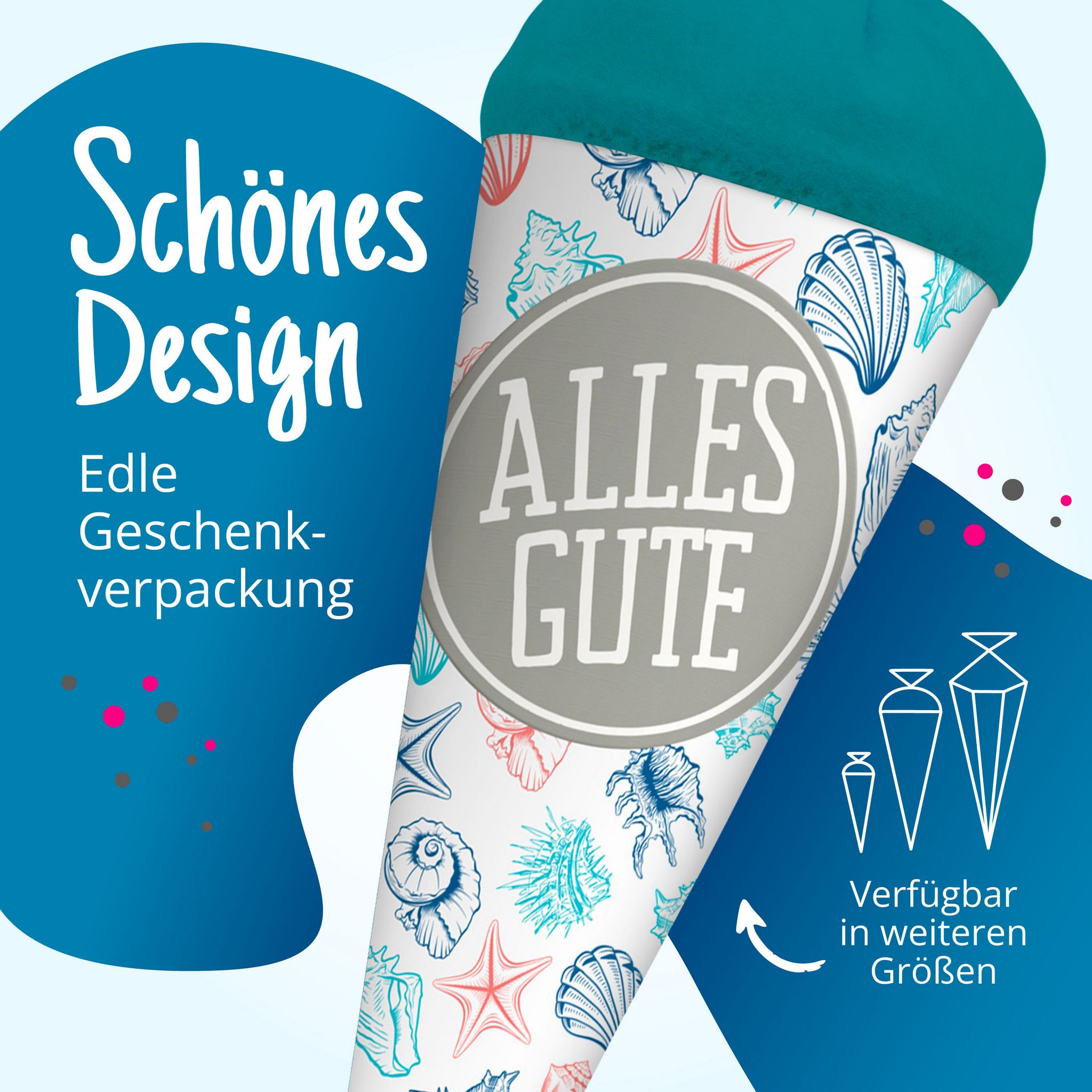 itenga Geschwister Schult�te 35cm "Muscheln" mit Aufkleb...