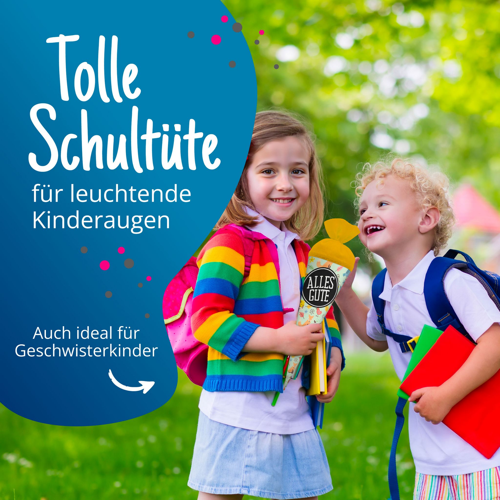 itenga Geschwister Schult�te 35cm "Waldtiere" mit Aufkle...