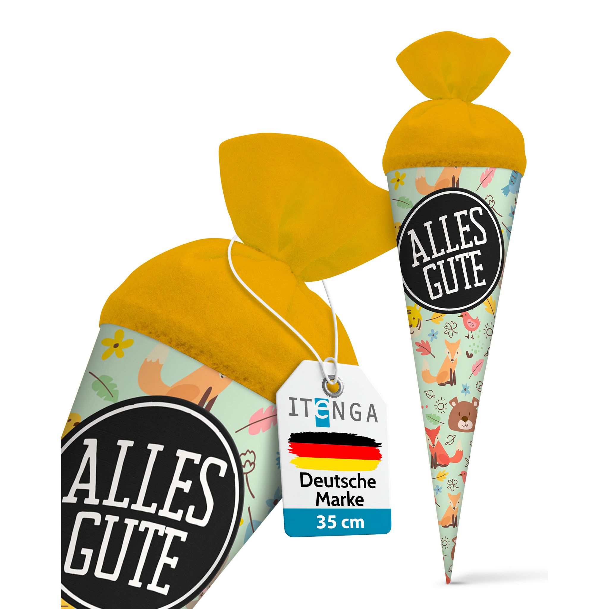 itenga Geschwister Schult�te 35cm "Waldtiere" mit Aufkle...