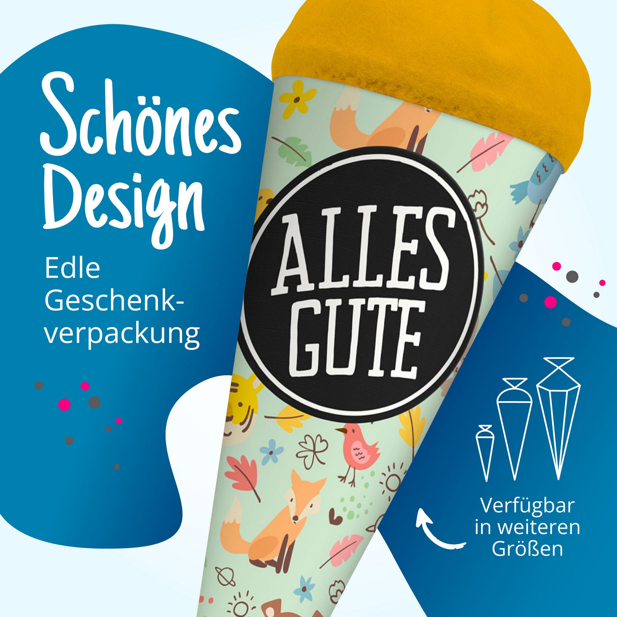 itenga Geschwister Schult�te 35cm "Waldtiere" mit Aufkle...