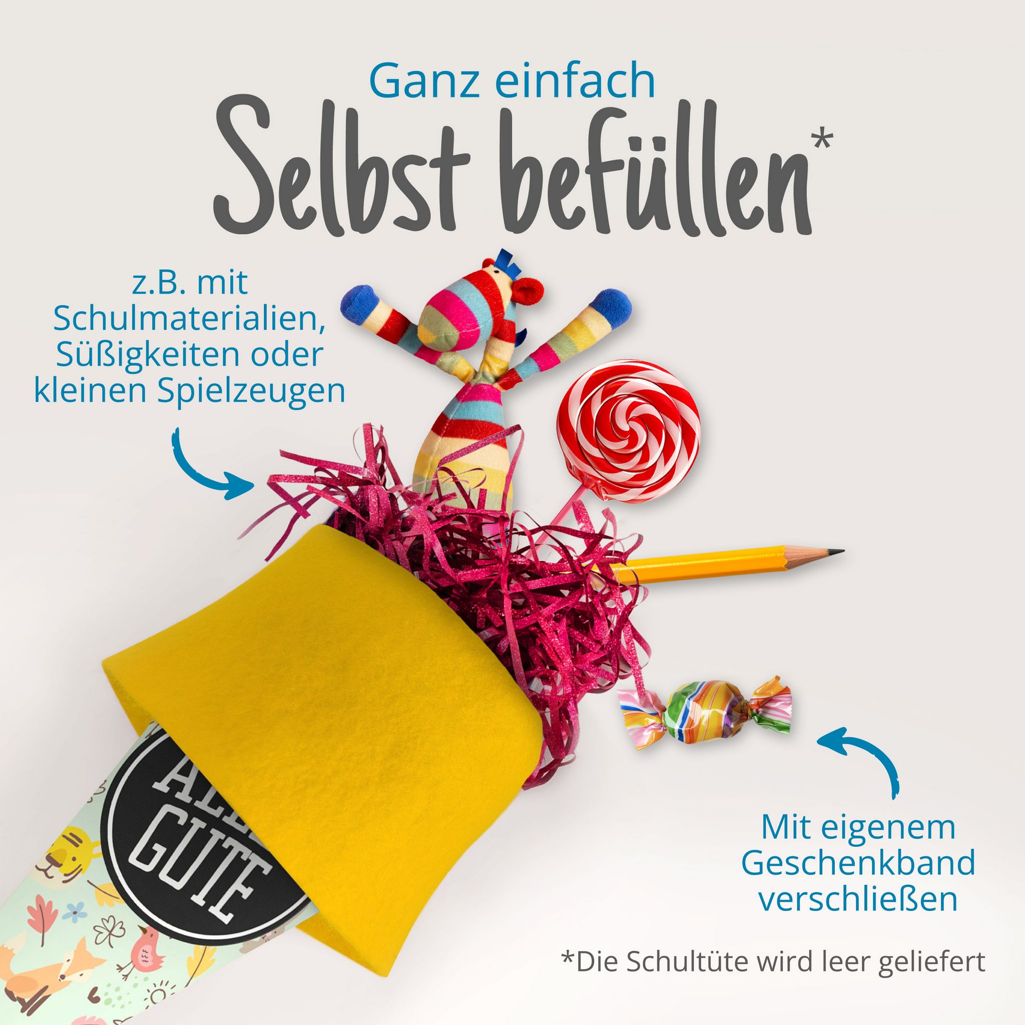 itenga Geschwister Schult�te 35cm "Waldtiere" mit Aufkle...