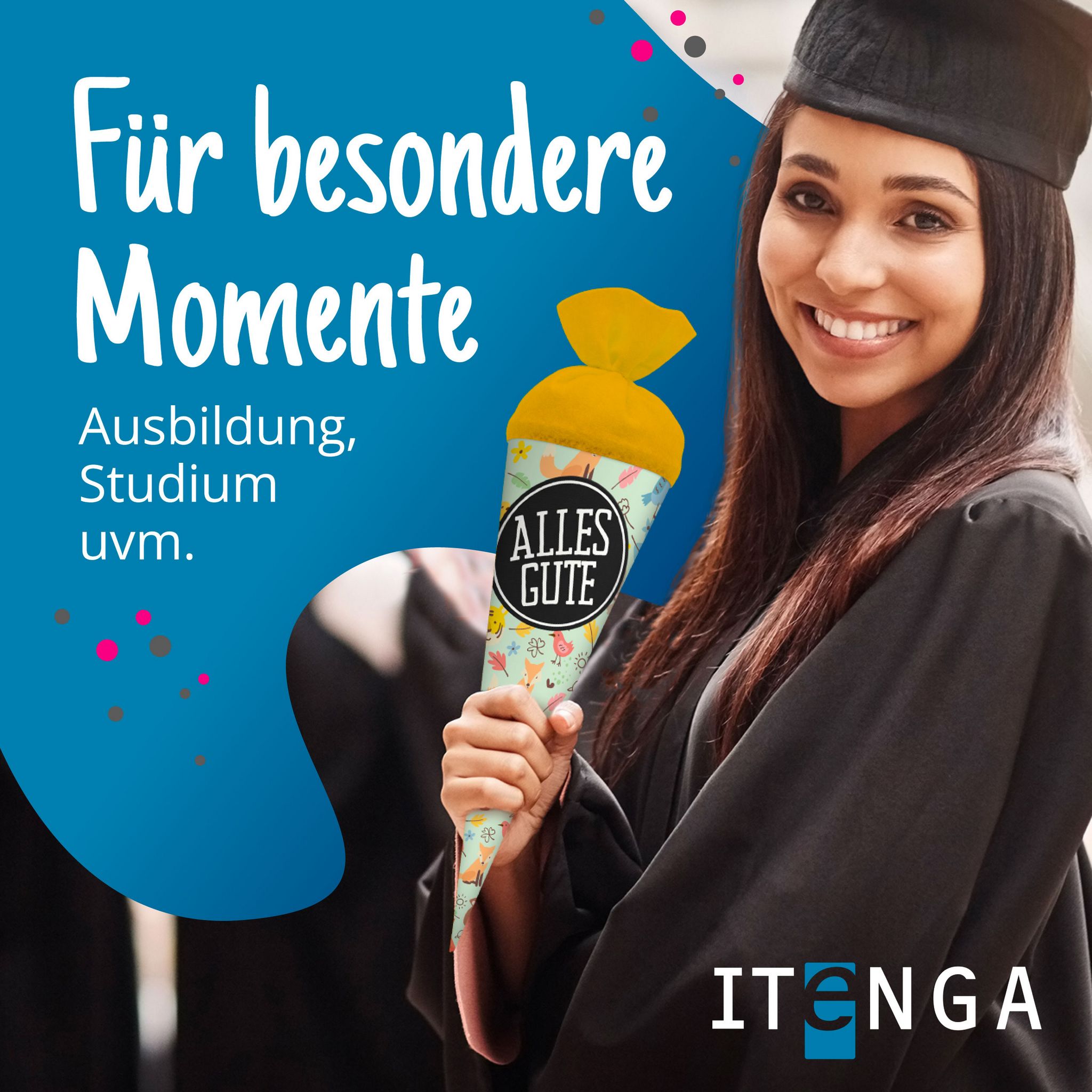 itenga Geschwister Schult�te 35cm "Waldtiere" mit Aufkle...