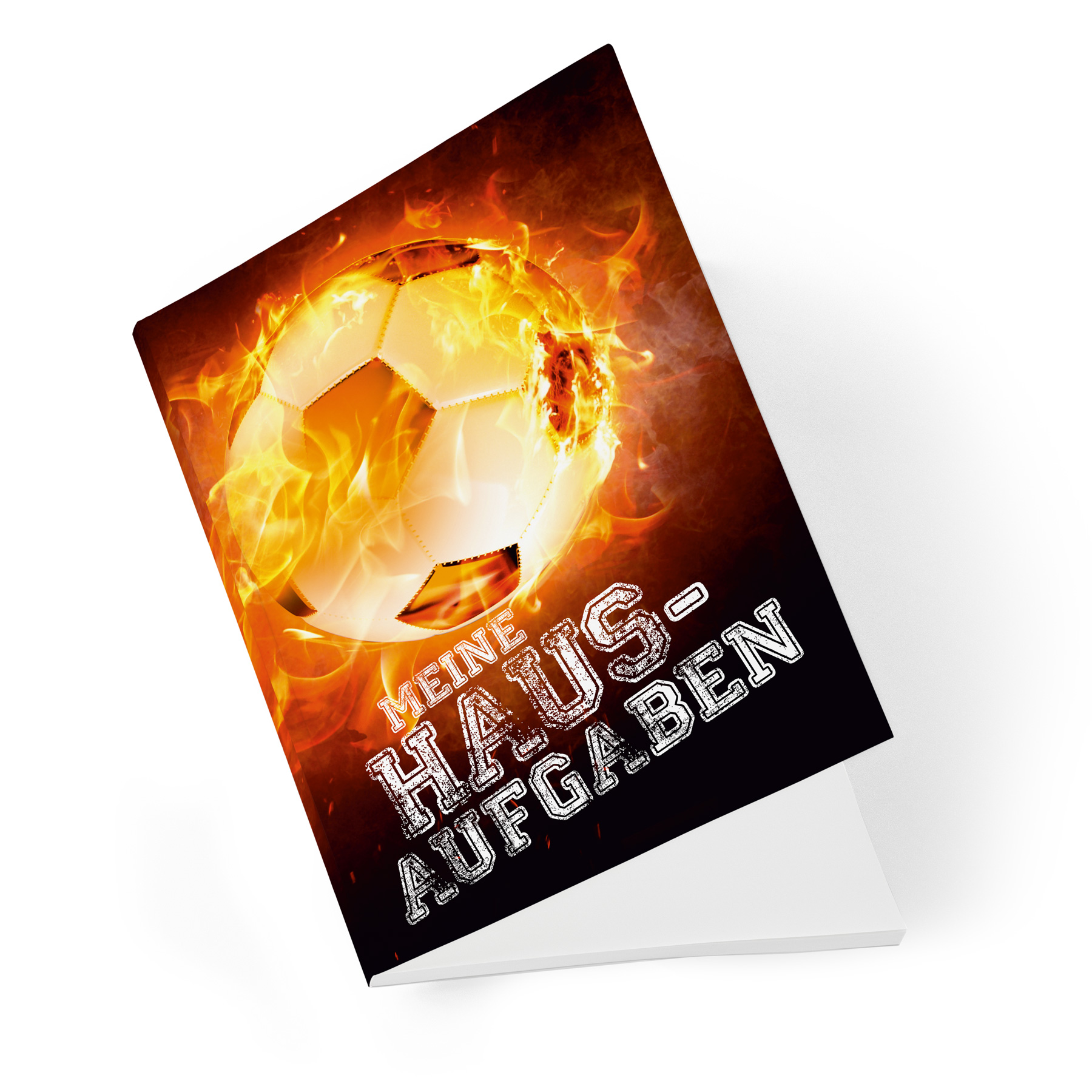 ITENGA Hausaufgabenheft Fu�ball Feuer (Motiv 14) DIN A5,...