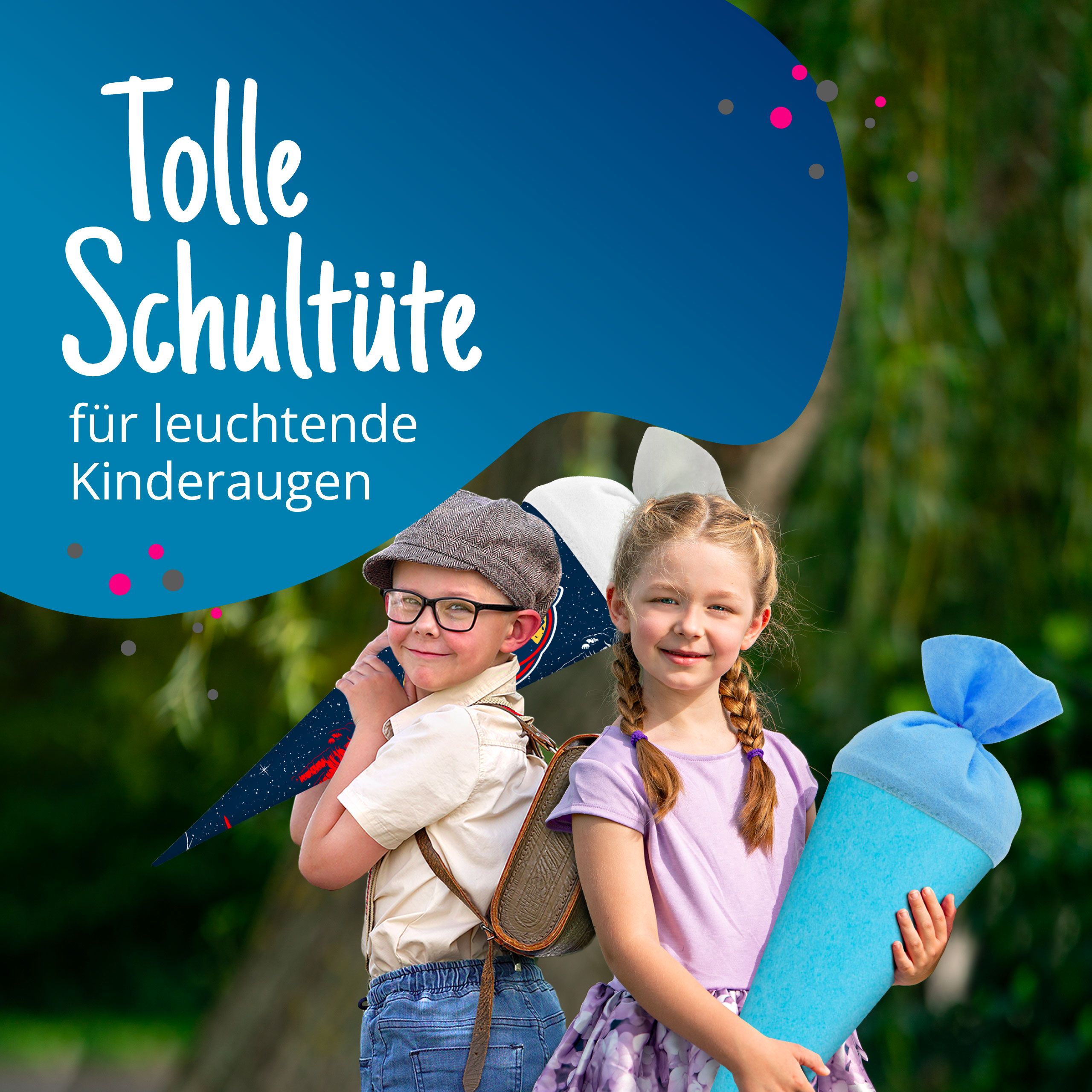 itenga Bastelschult�te 70cm rund mit Filzverschluss HELL...