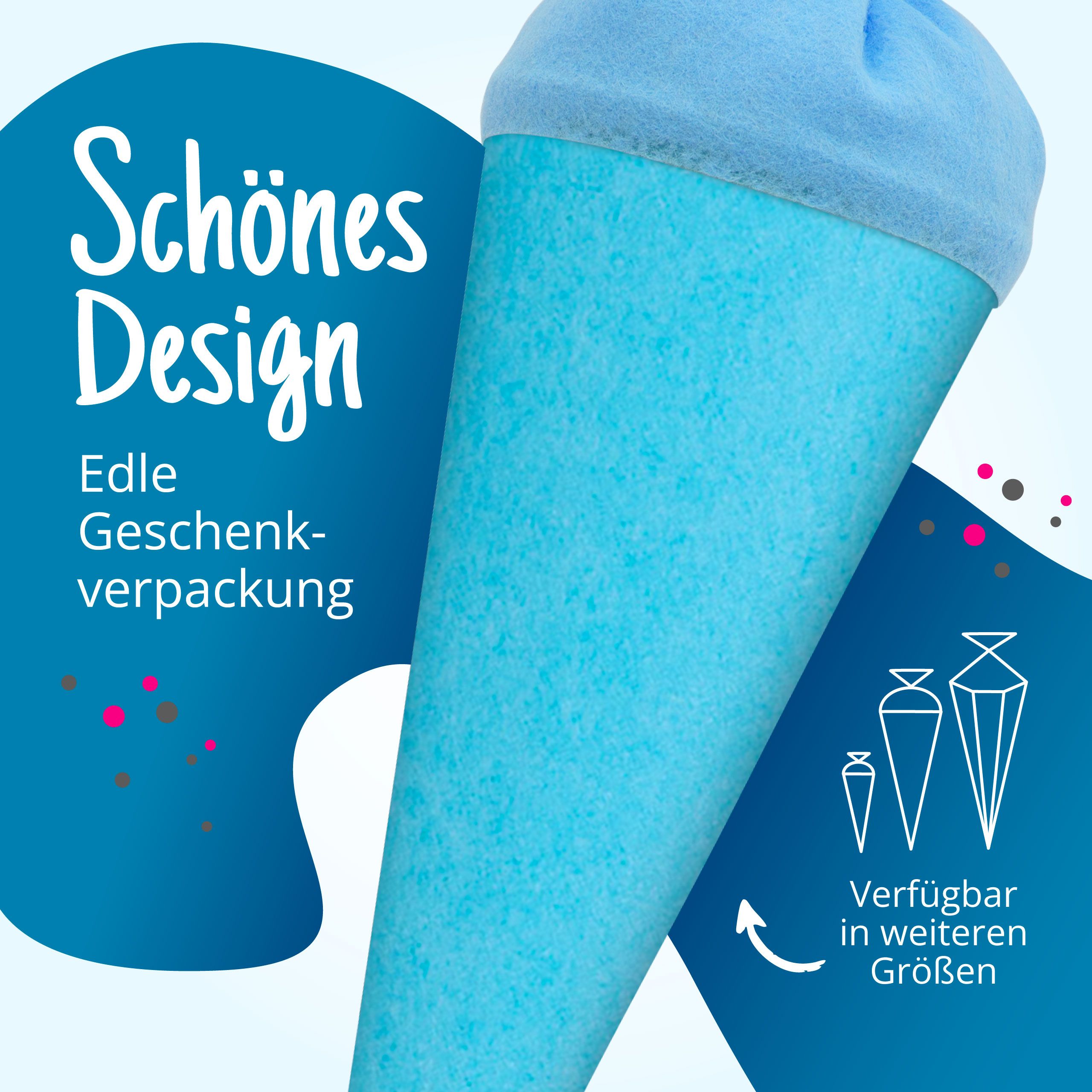 itenga Bastelschult�te 70cm rund mit Filzverschluss HELL...