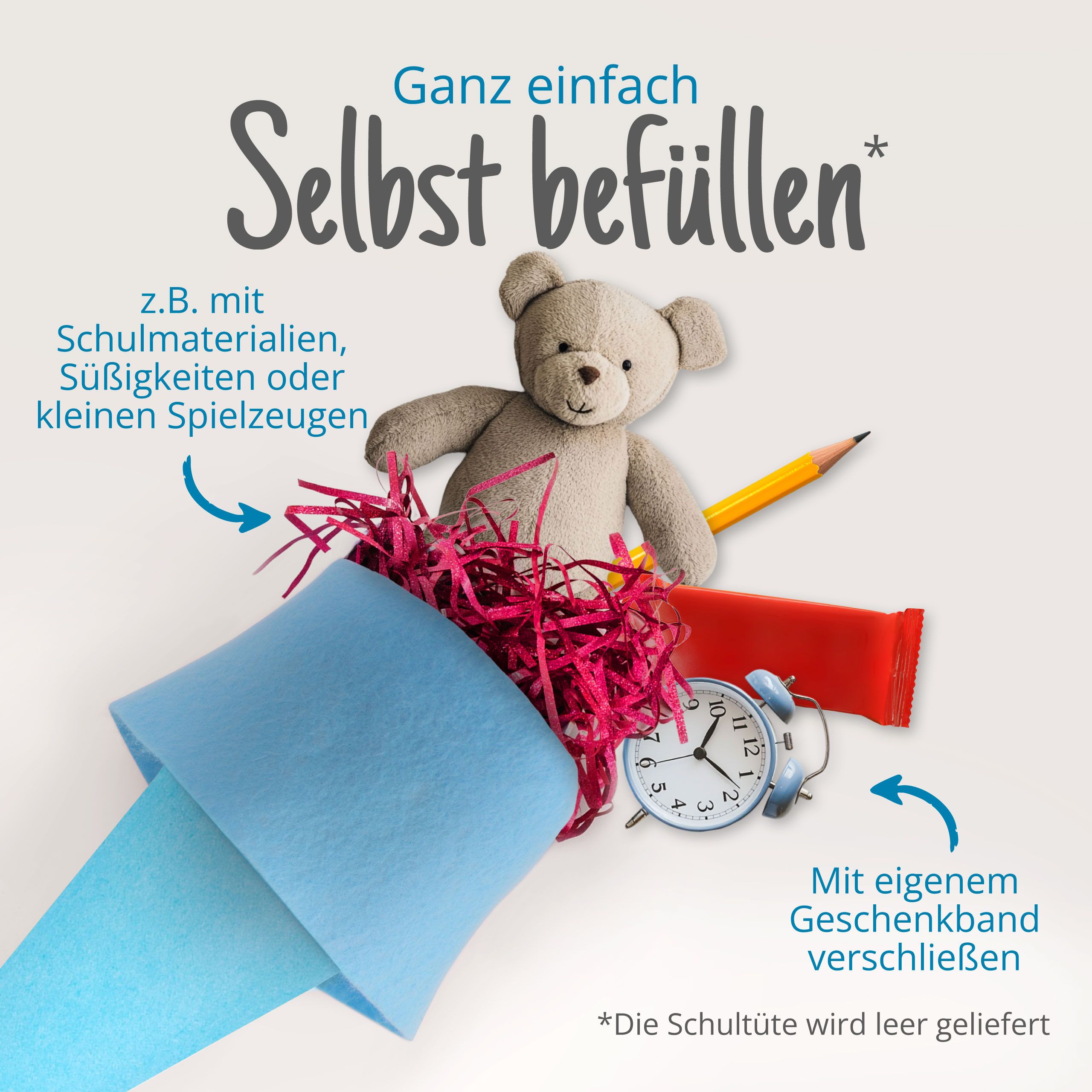 itenga Bastelschult�te 70cm rund mit Filzverschluss HELL...