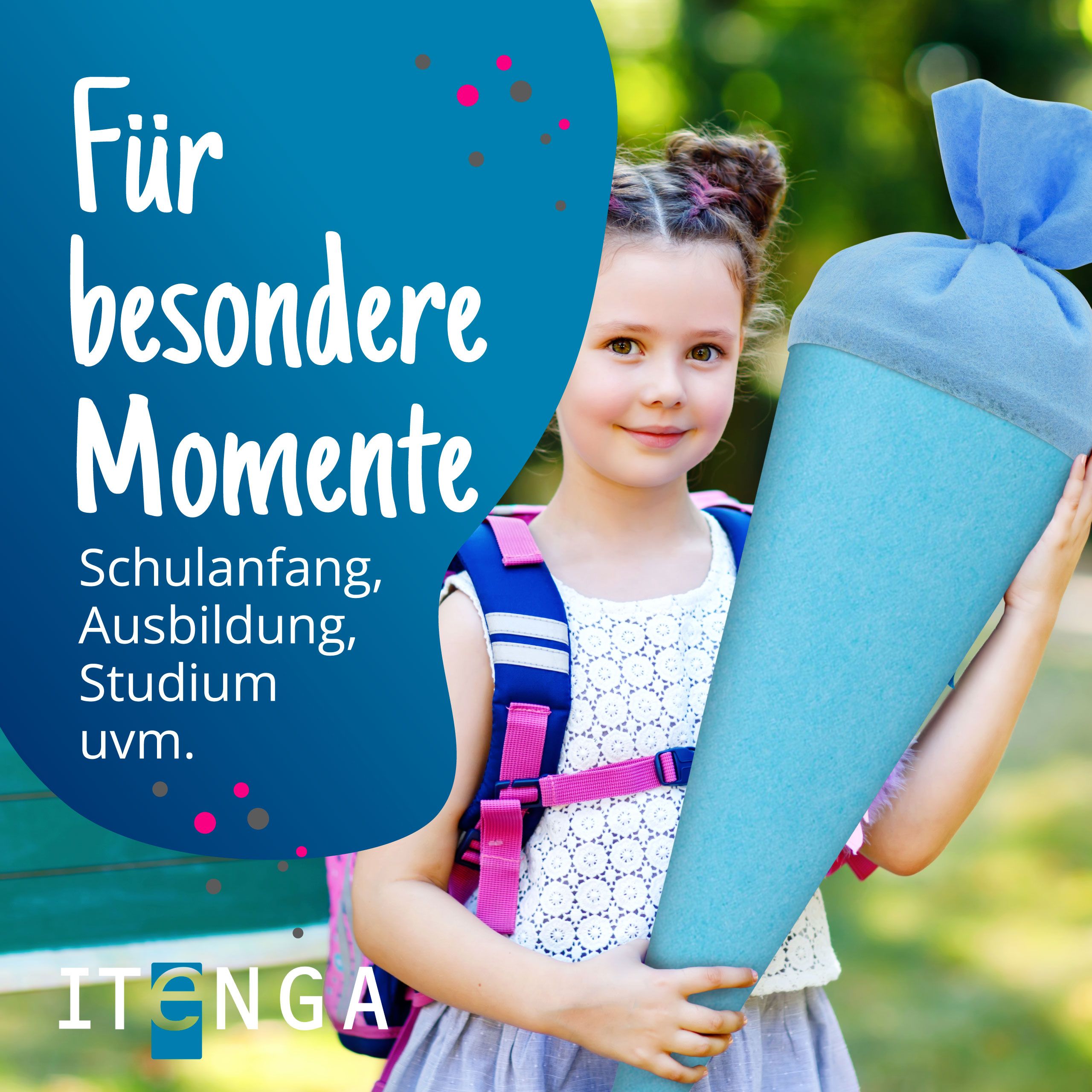 itenga Bastelschult�te 70cm rund mit Filzverschluss HELL...