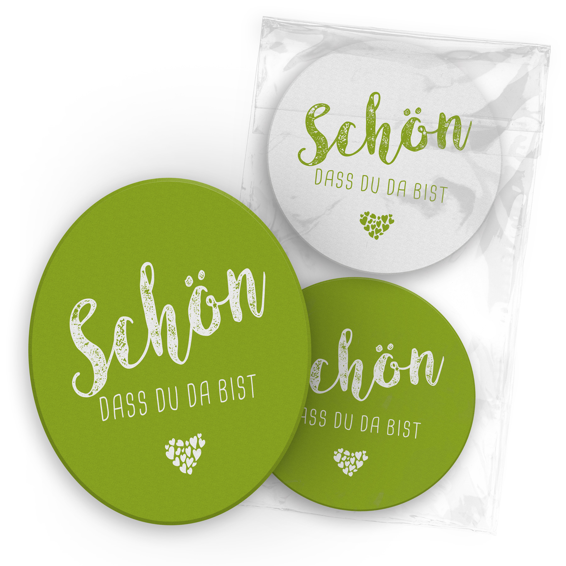 itenga 40x Bierdeckel Untersetzer "Sch�n dass du da bist...
