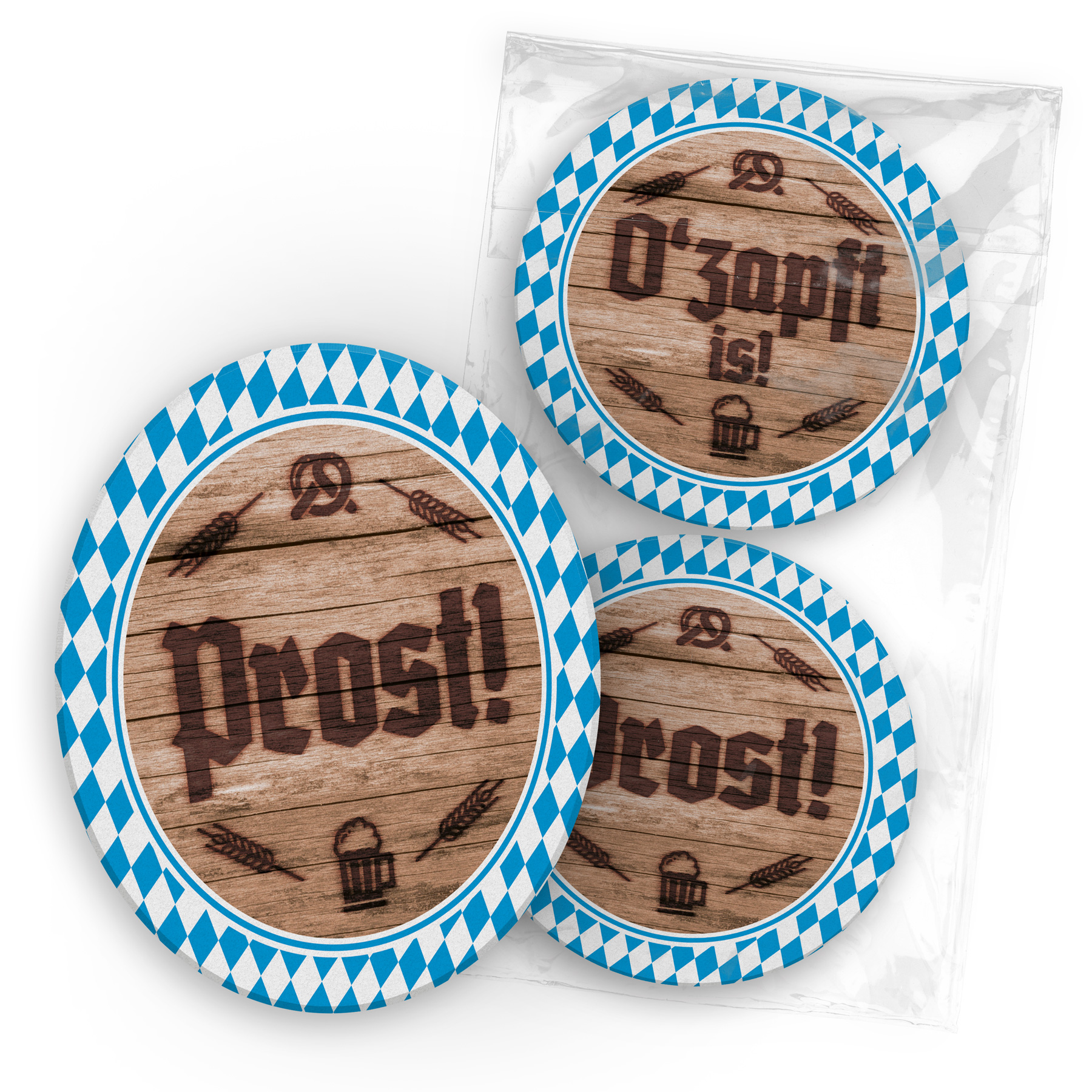 ITENGA 40x Bierdeckel Untersetzer "O zapft is! / Prost" ...
