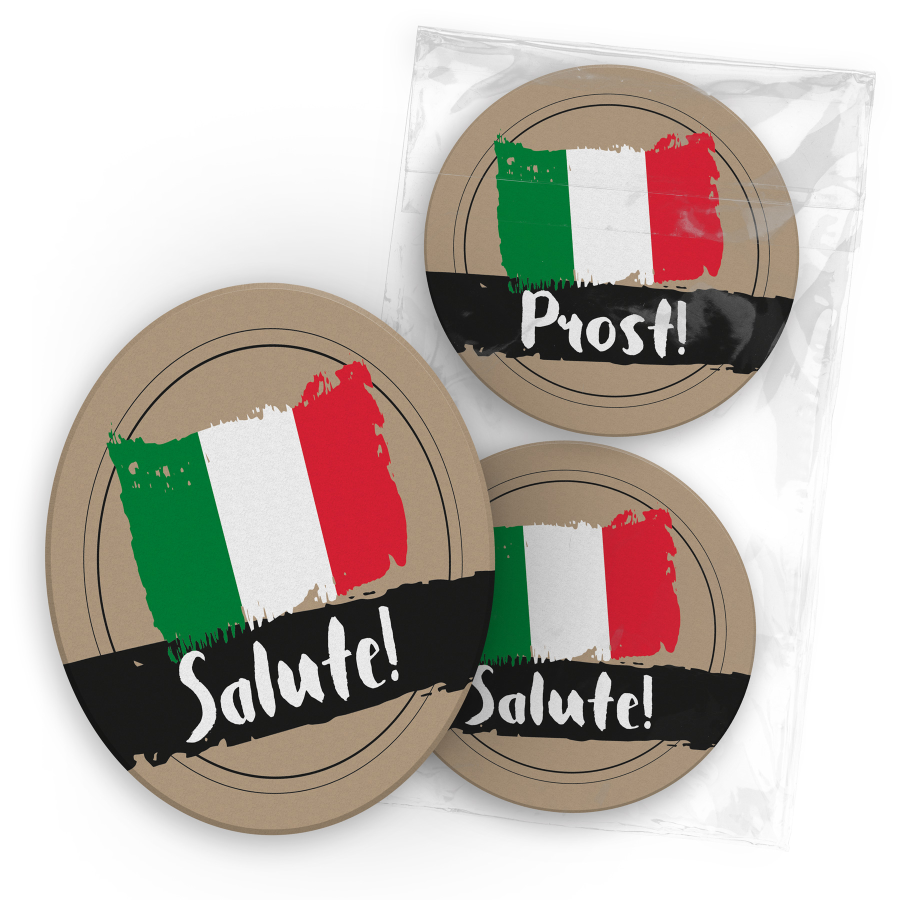 itenga 40x Bierdeckel Untersetzer Salute / Prost Italien...