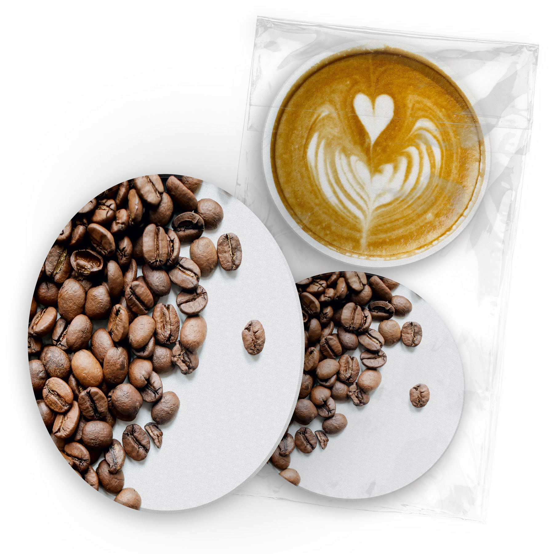itenga 40x Bierdeckel Kaffeebohnen Crema I Braun Wei� I ...