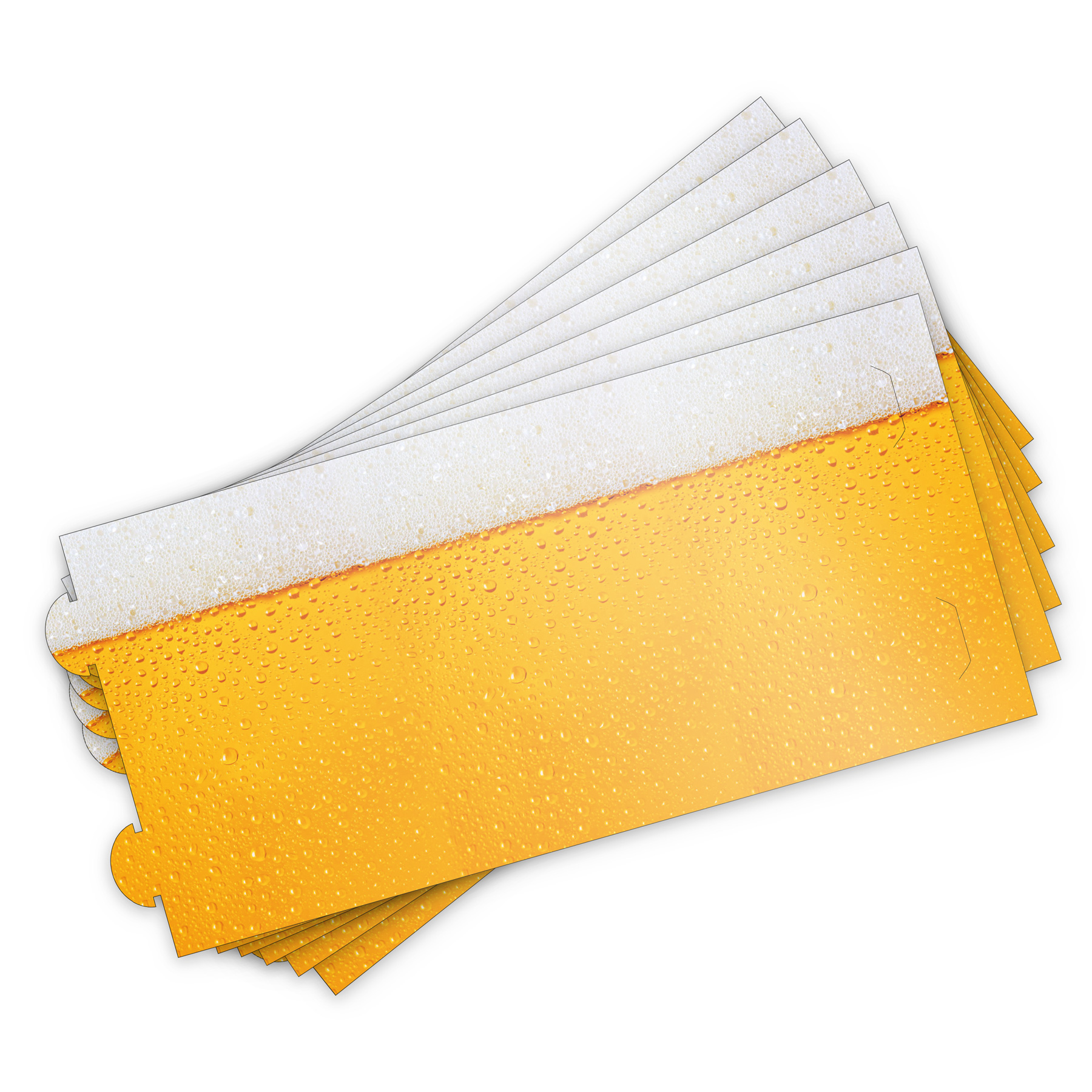 itenga 6x Windlicht klein Bier Rustikal Mottoparty Gebur...