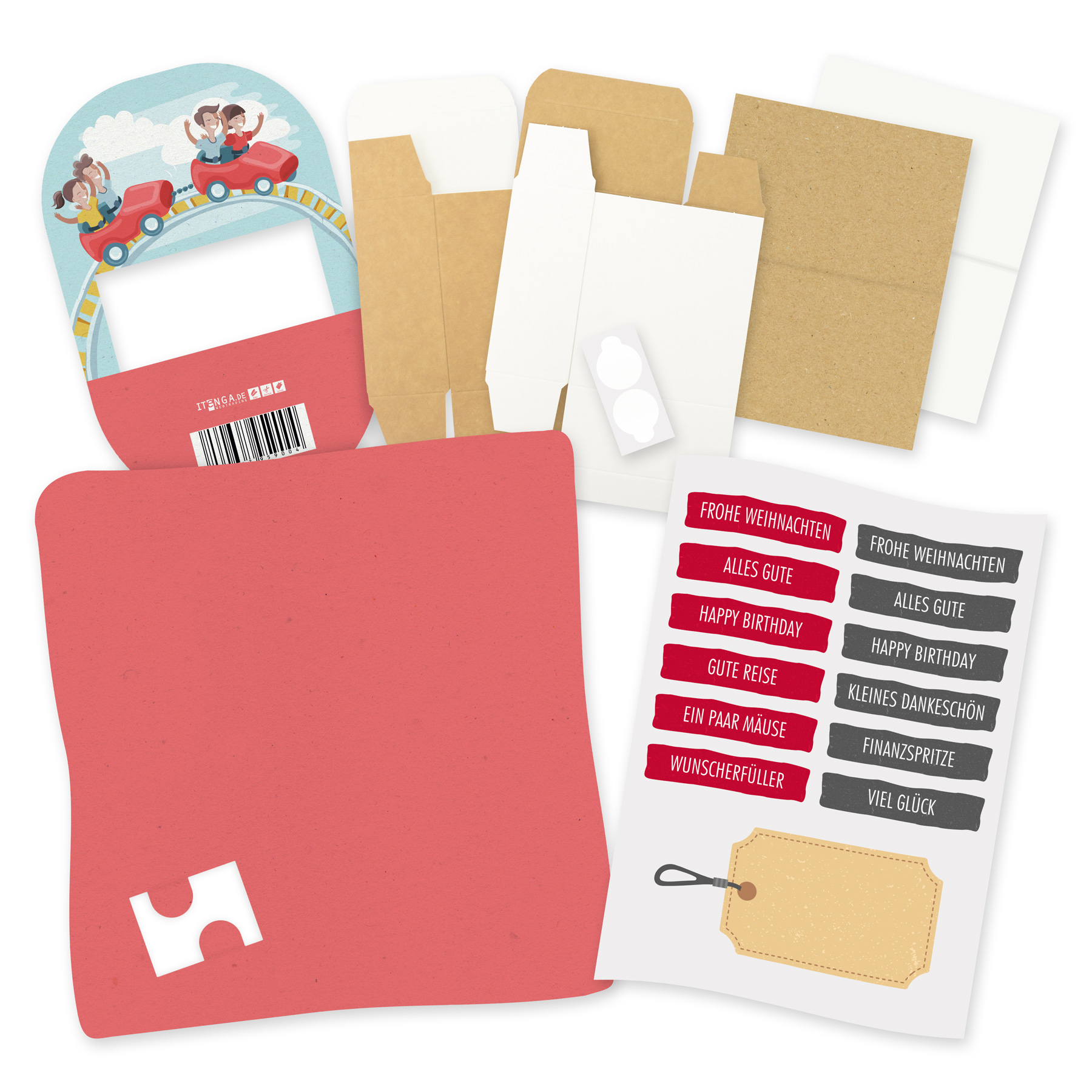 itenga Geldgeschenkverpackung Achterbahn (Motiv 81) mit ...